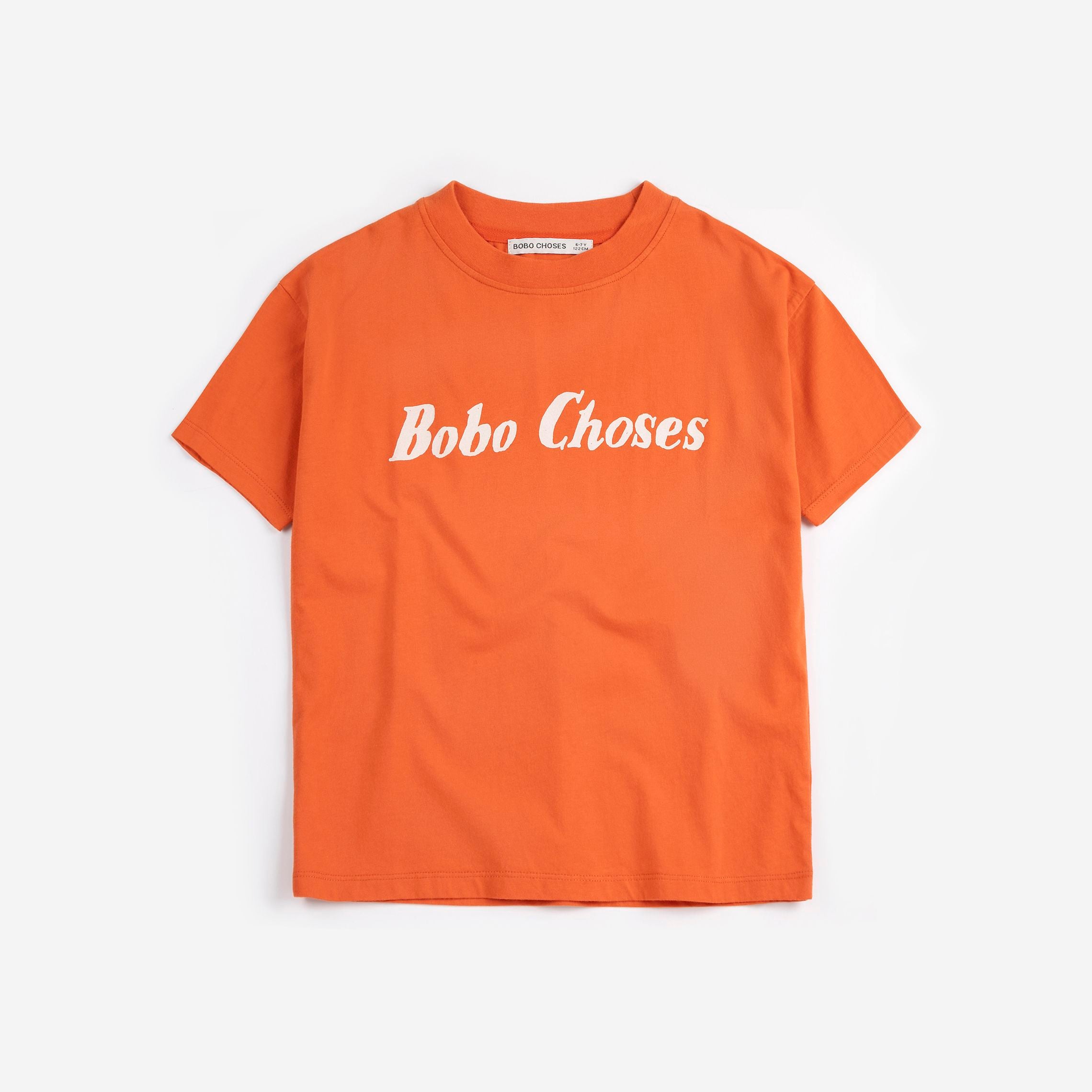 Boys & Girls Orange Logo Cotton T-Shirt