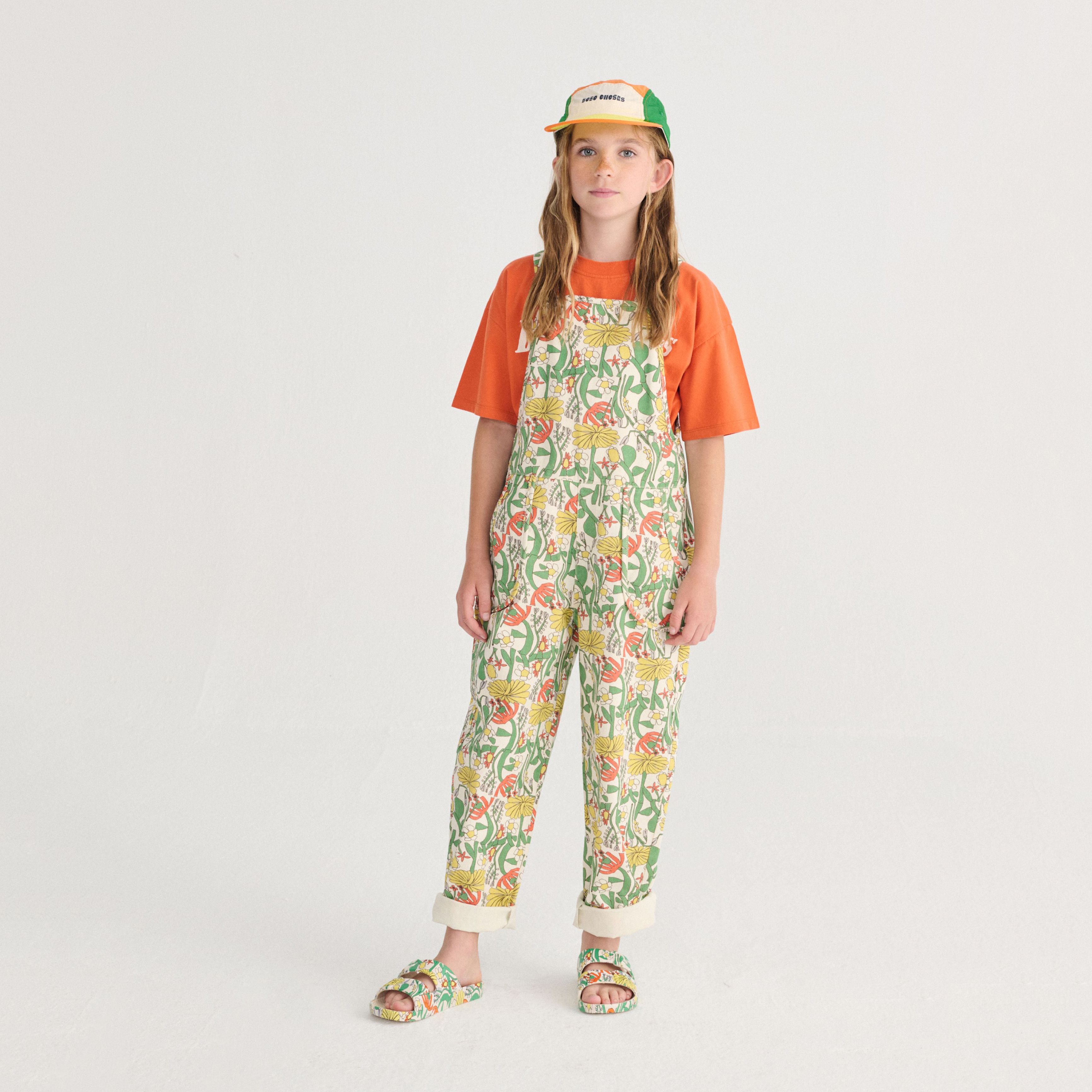 Boys & Girls Orange Logo Cotton T-Shirt