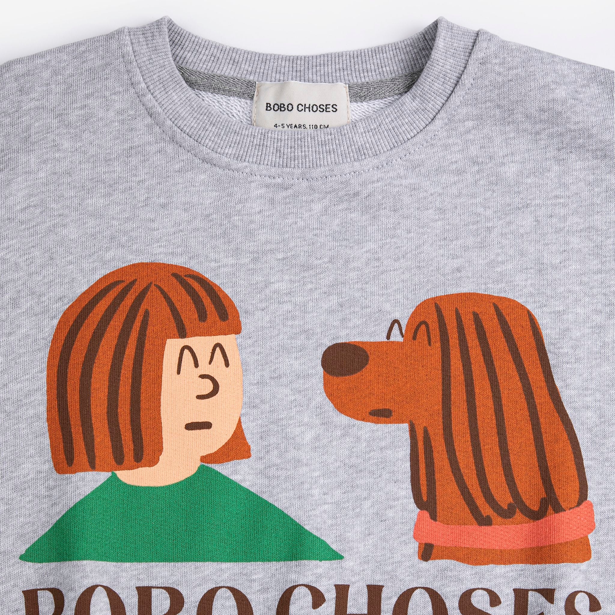 Boys & Girls Grey Printed Cotton Sweatshirt