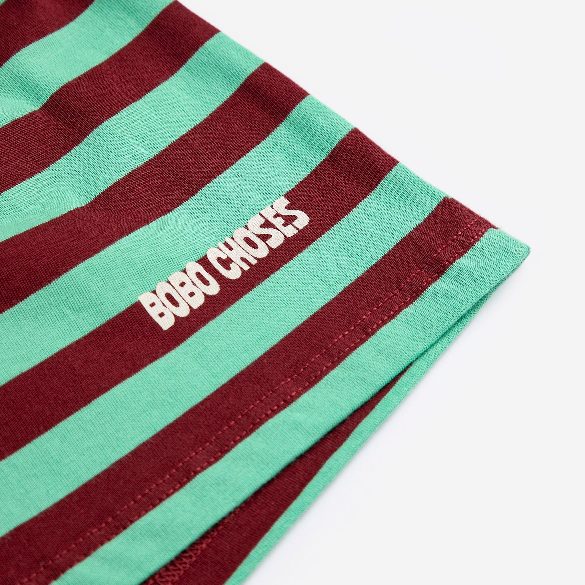 Boys & Girls Green Stripes Cotton Shorts