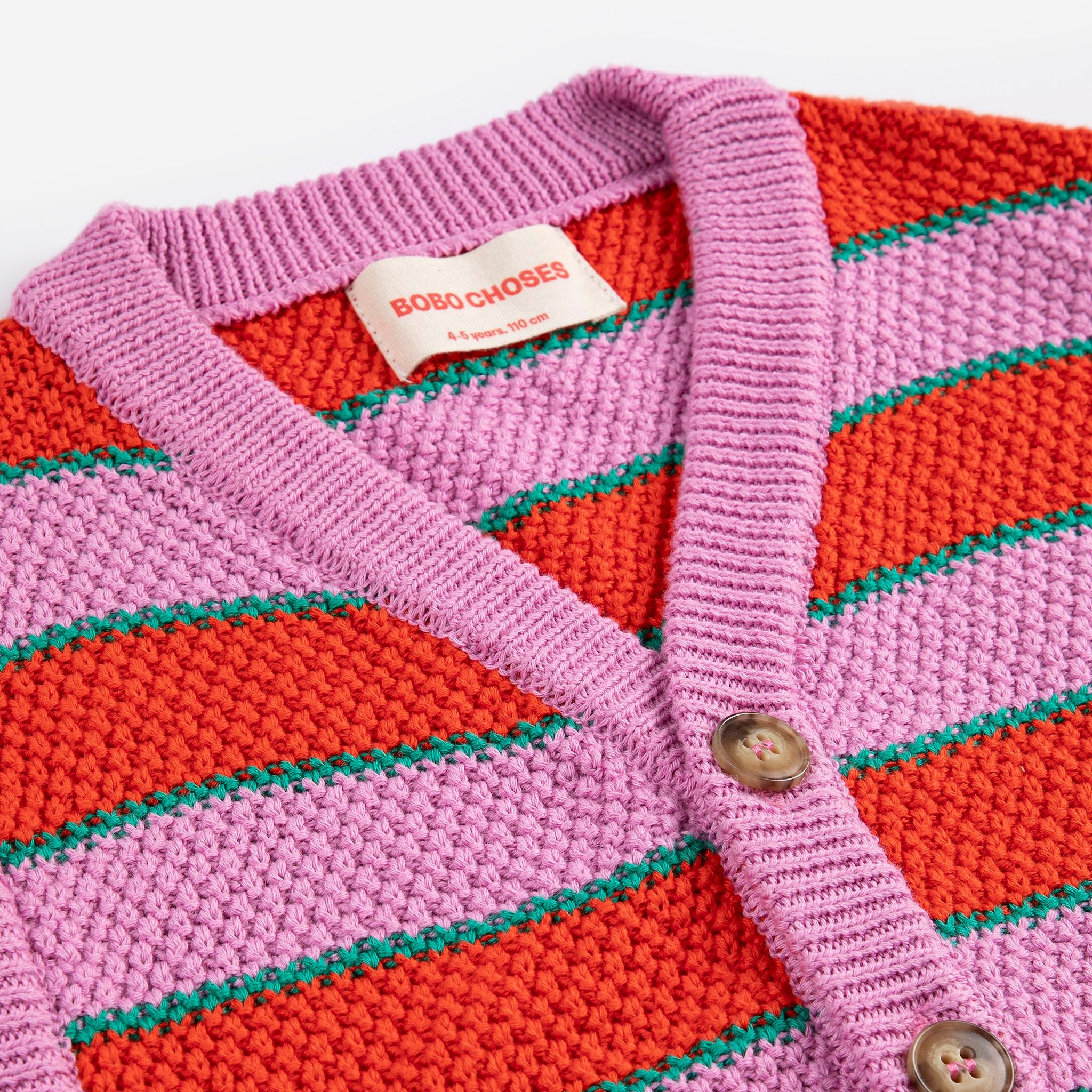 Girls Mauve Stripes Cotton Knit Vest