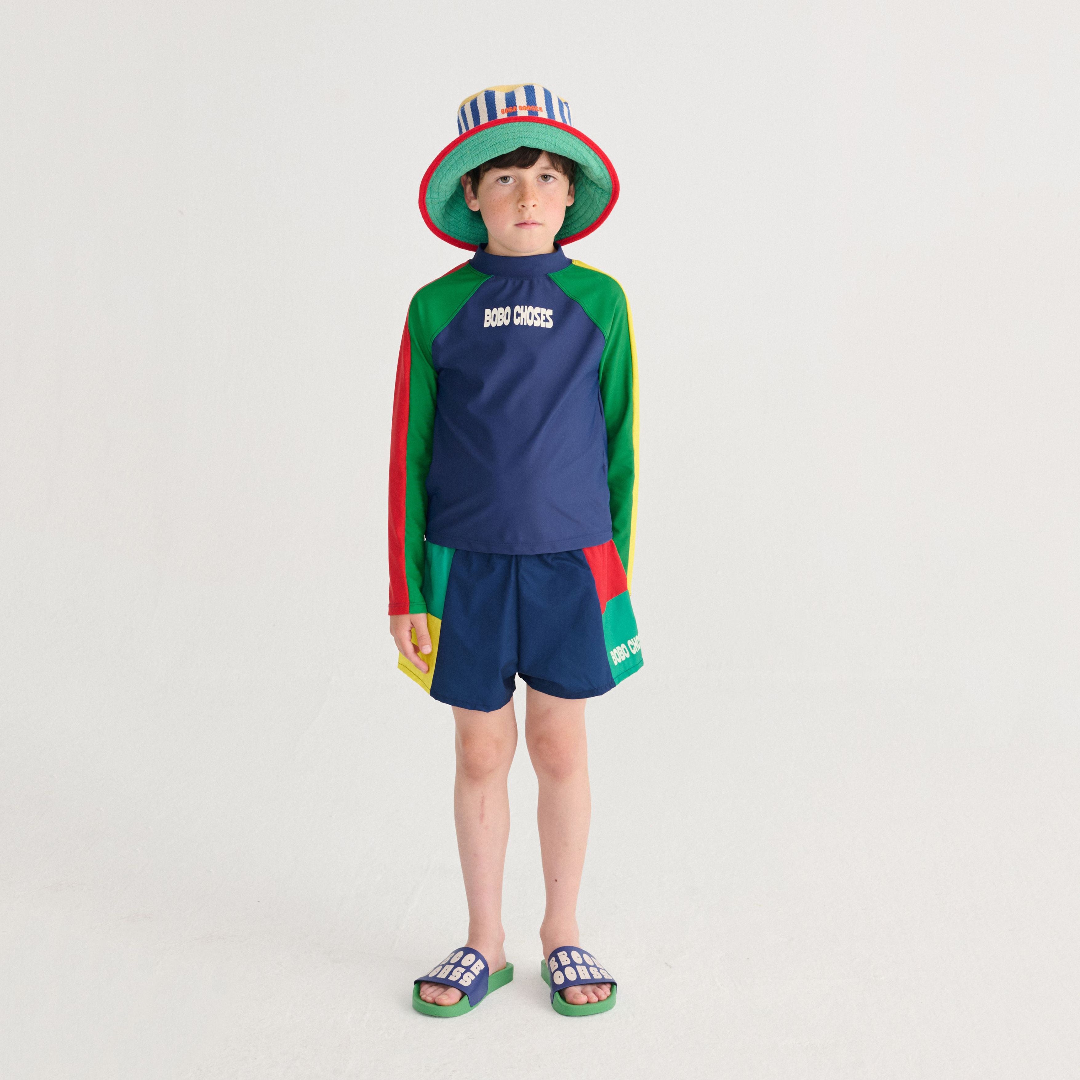 Boys Multicolor Logo Swim T-Shirt