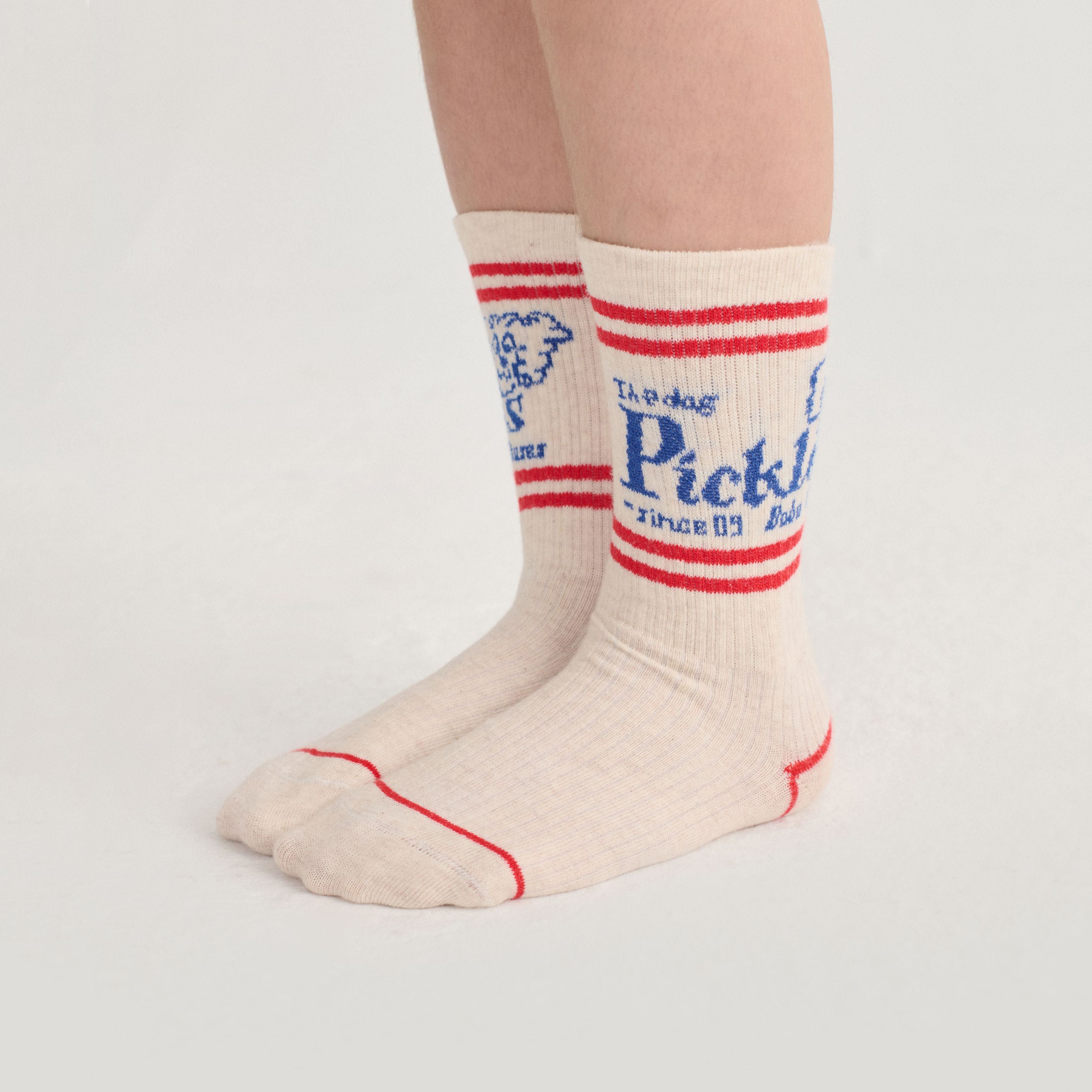 Boys & Girls Beige Logo Cotton Socks
