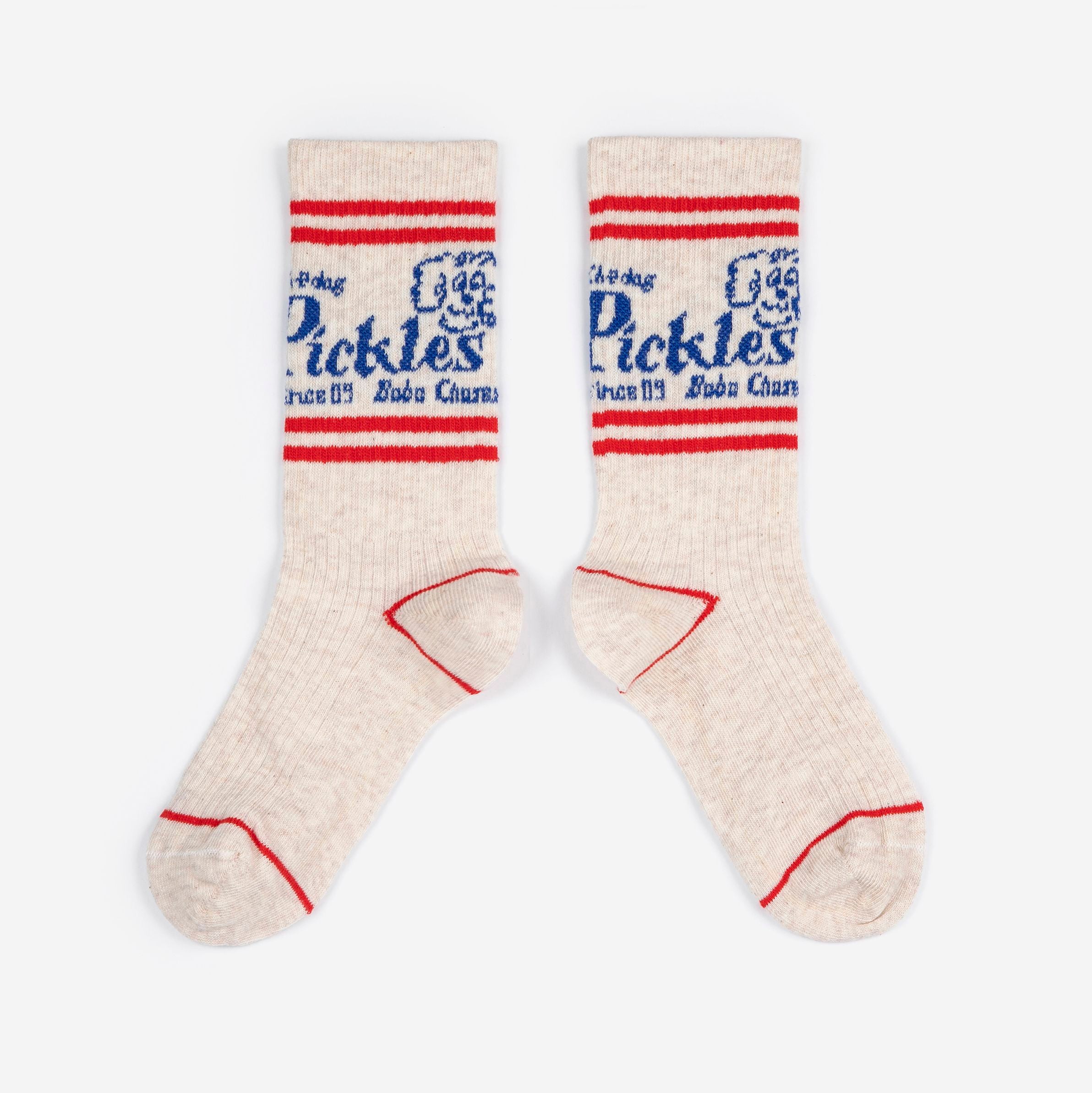 Boys & Girls Beige Logo Cotton Socks