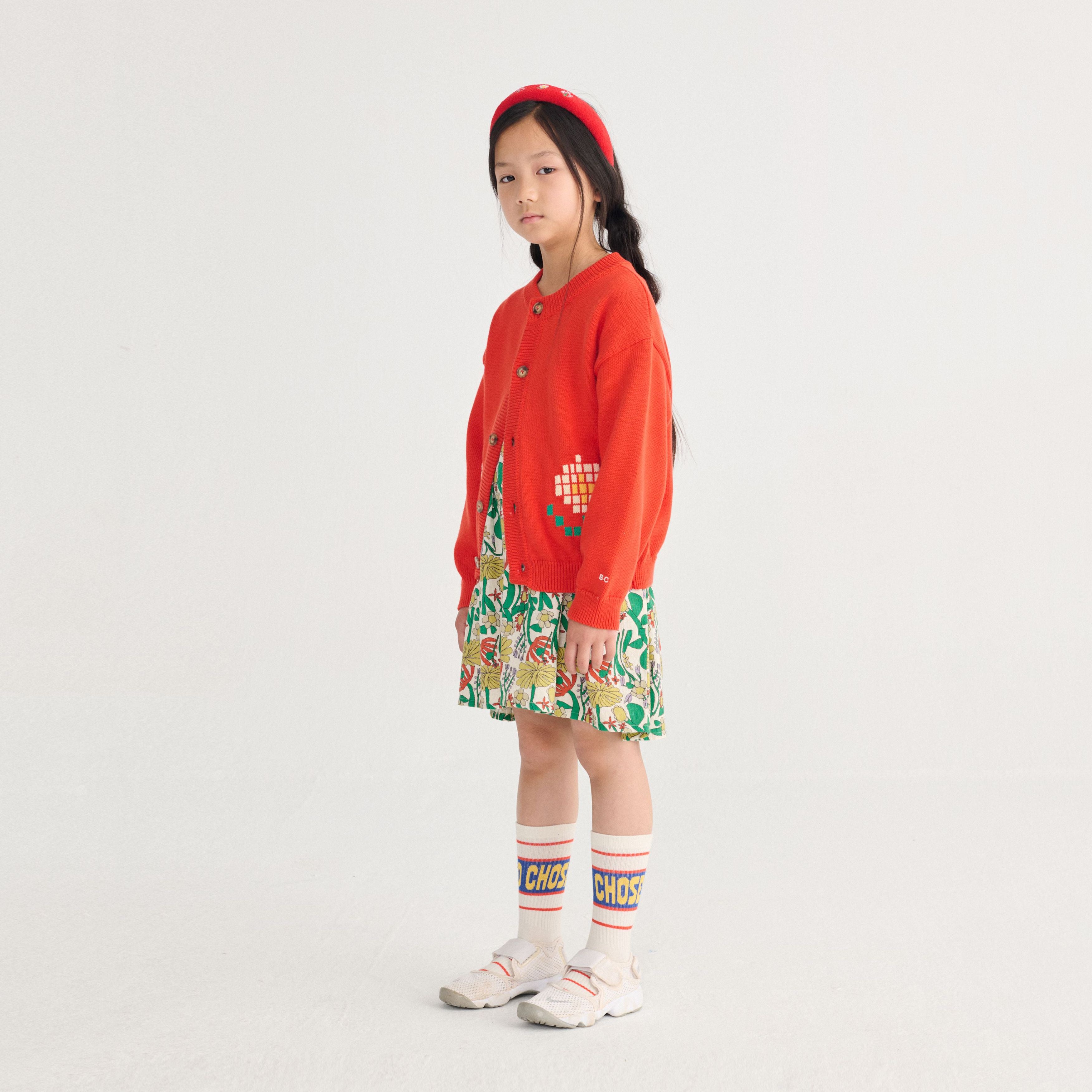 Boys & Girls Beige Logo Cotton Socks