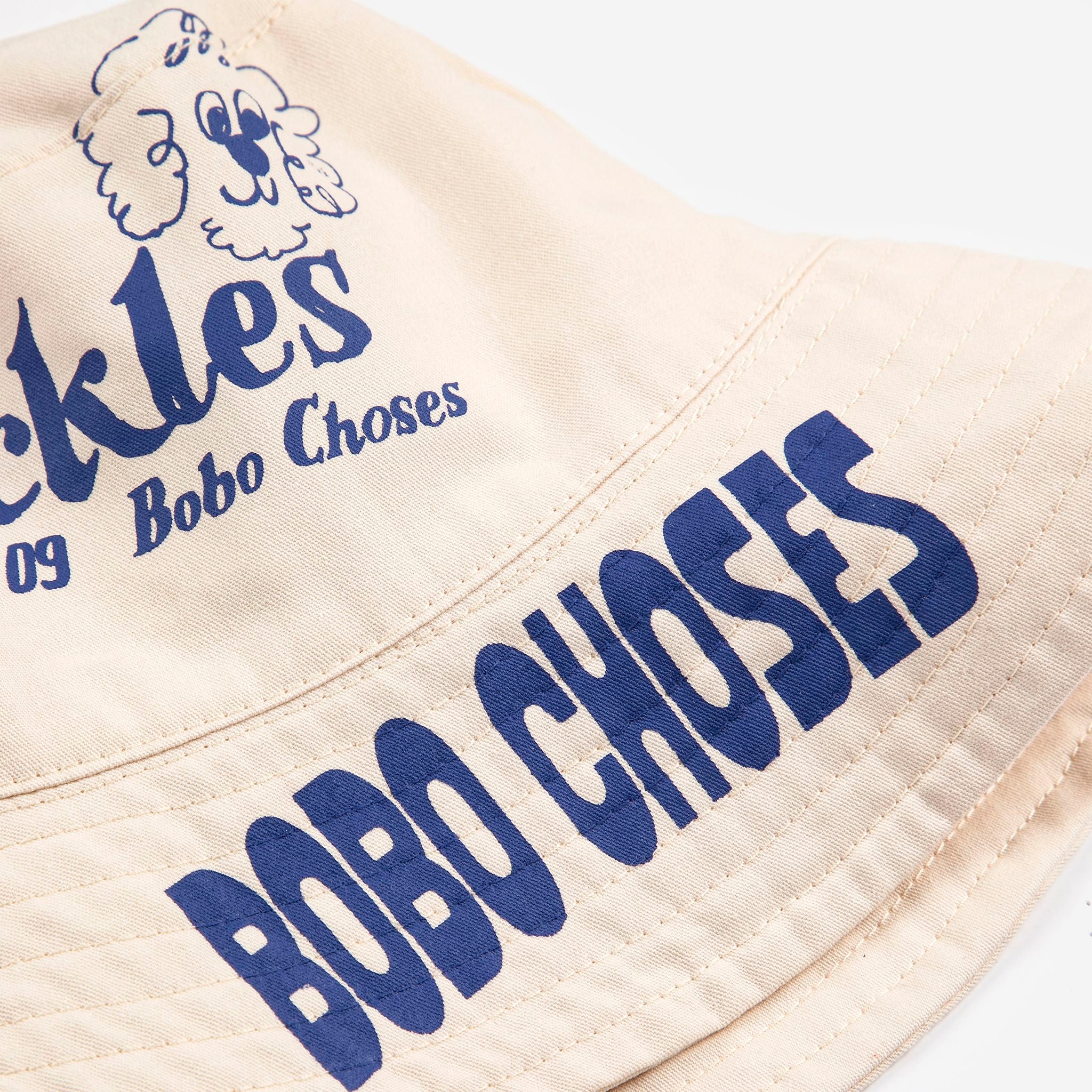 Boys & Girls White Logo Reversible Bucket Hat