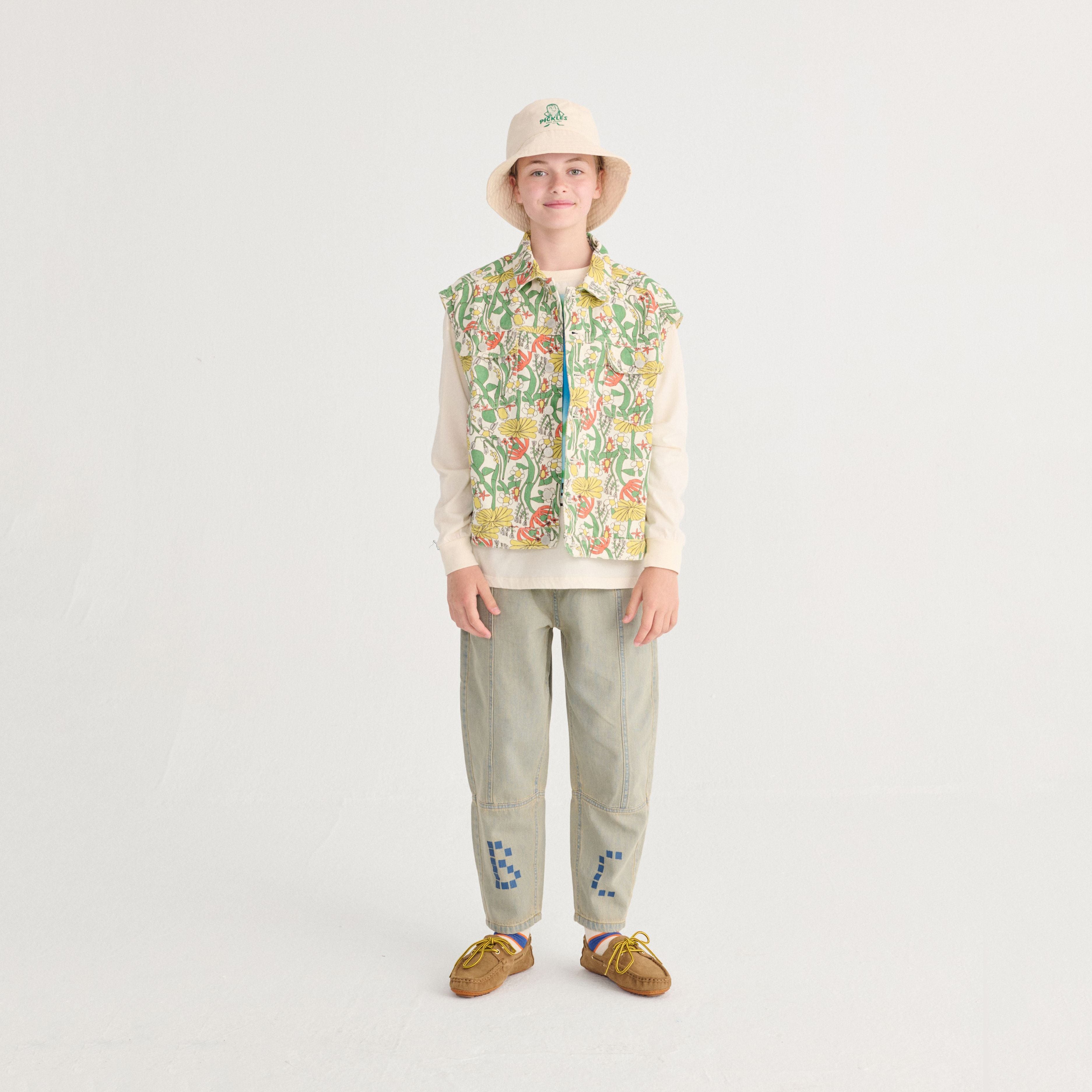 Boys & Girls White Logo Reversible Bucket Hat