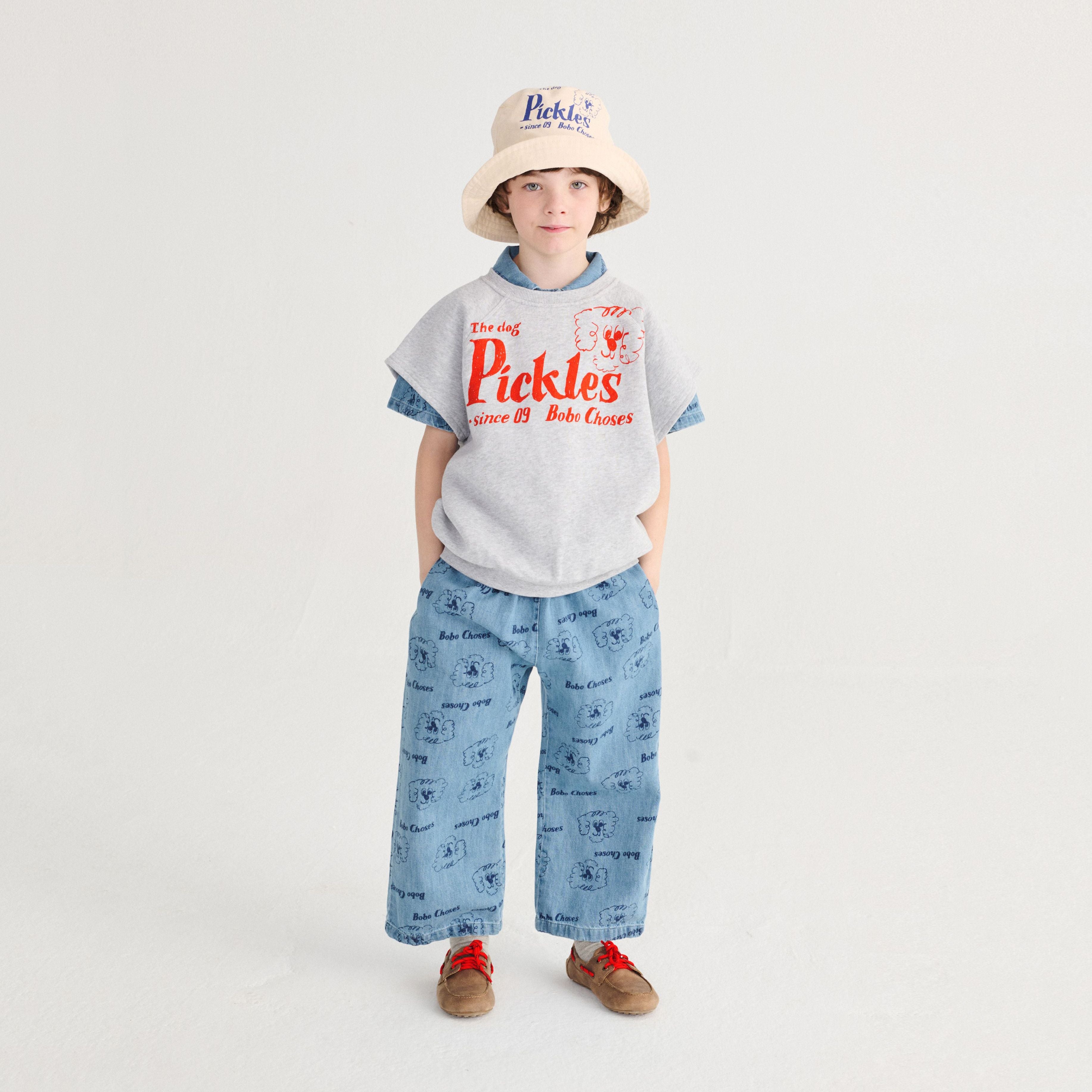 Boys & Girls White Logo Reversible Bucket Hat