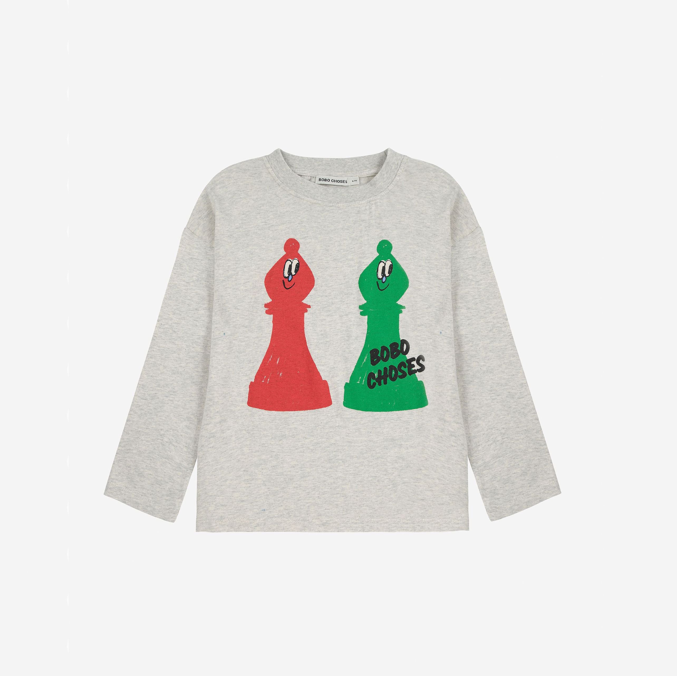 Boys & Girls Light Grey Printed Cotton T-Shirt