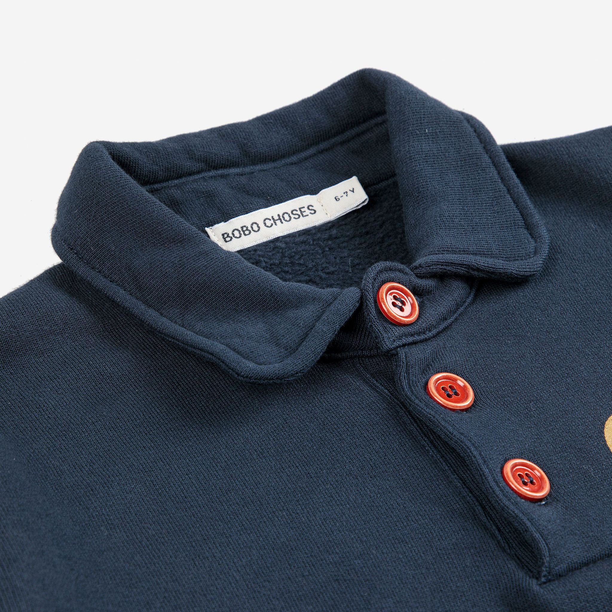 Girls Dark Blue Cotton Dress