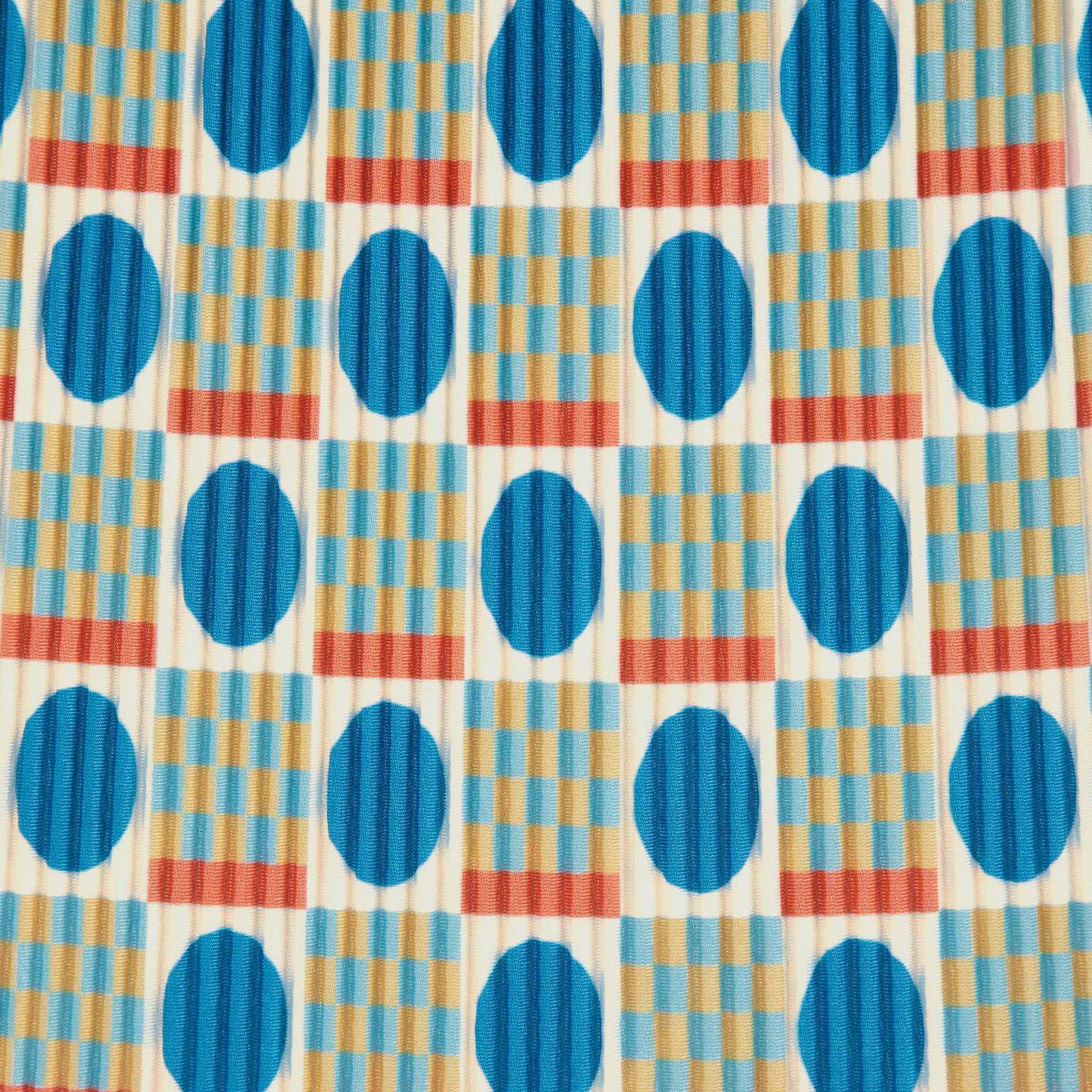 Girls Blue Dots Printed Skirt