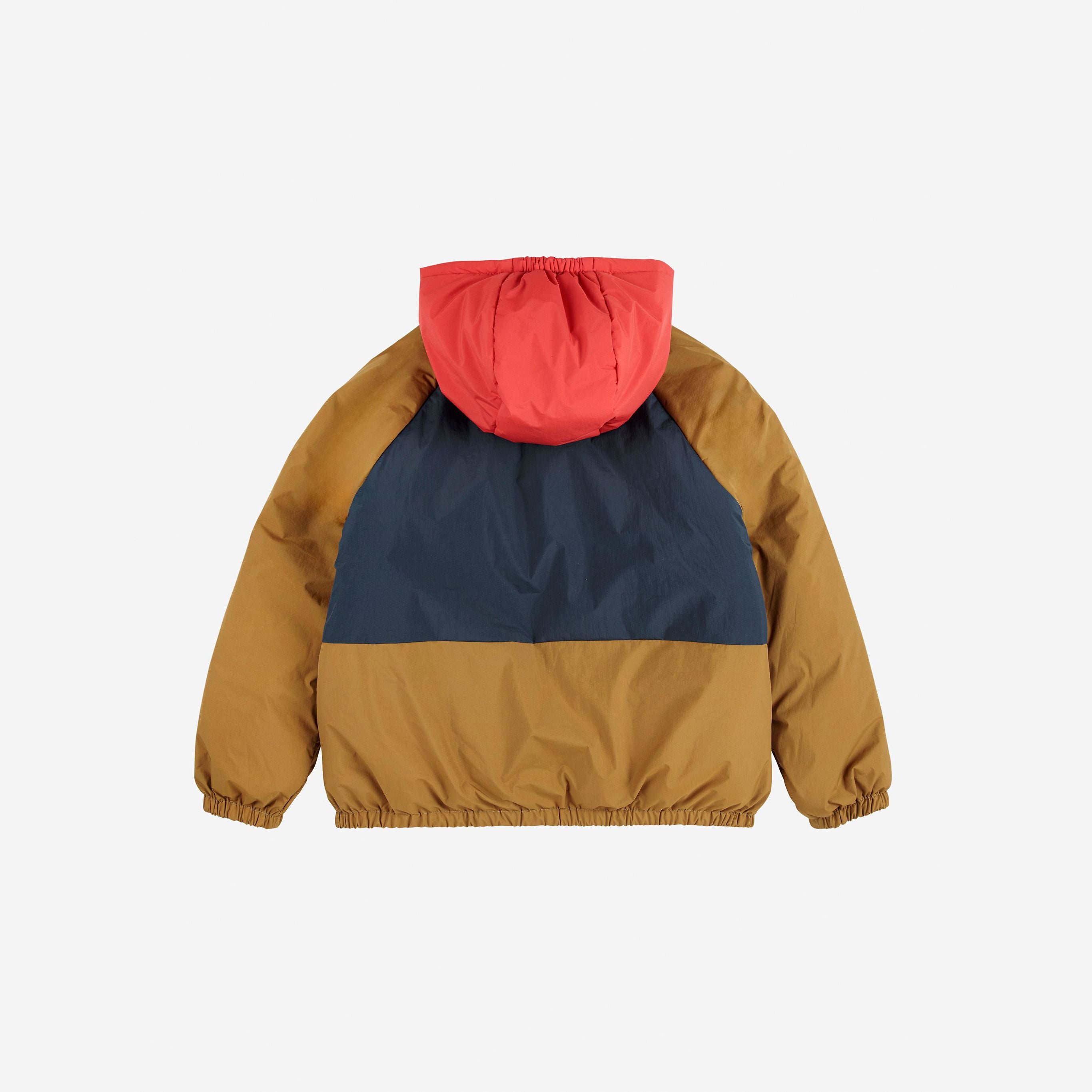 Boys & Girls Beige Dog Printed Reversible Padded Jacket