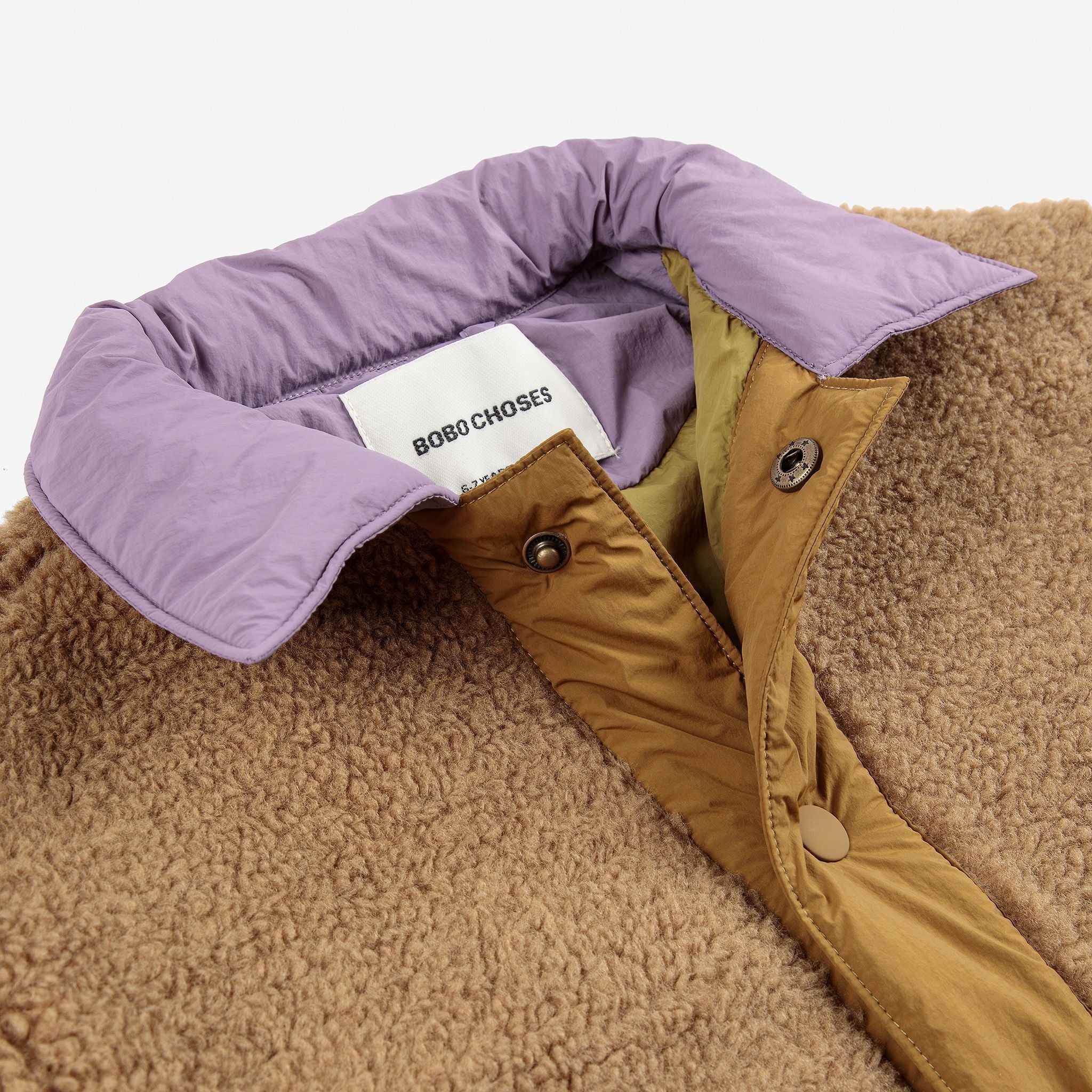 Boys & Girls Light Brown Plush Coat