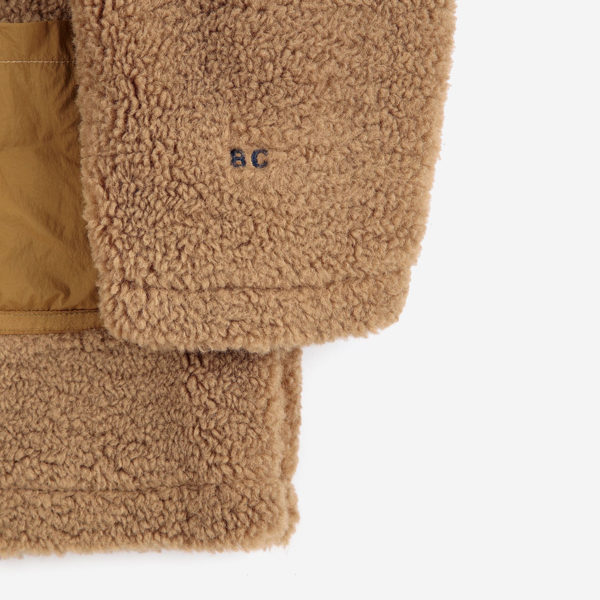 Boys & Girls Light Brown Plush Coat