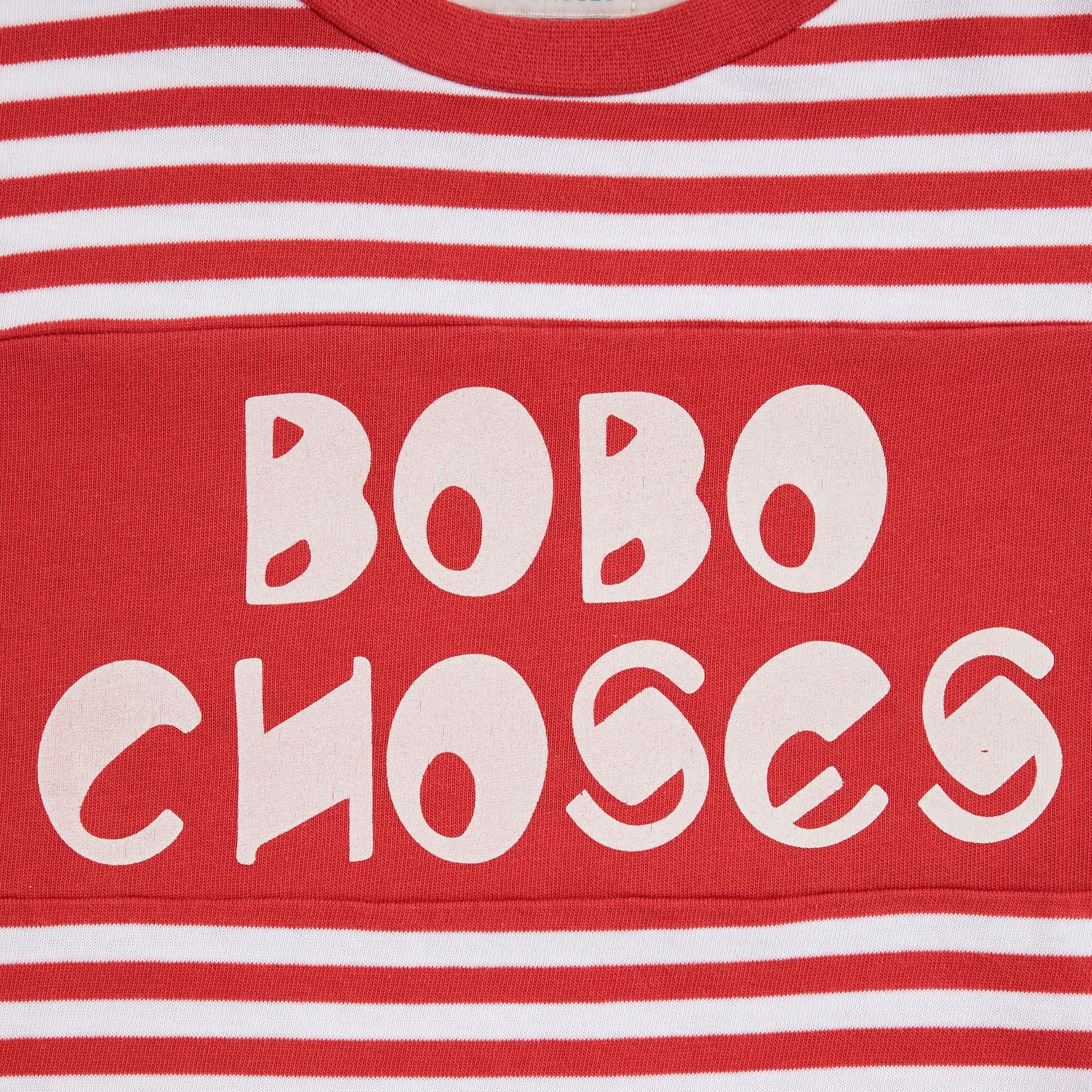 Boys & Girls Red Stripes Logo Cotton T-Shirt