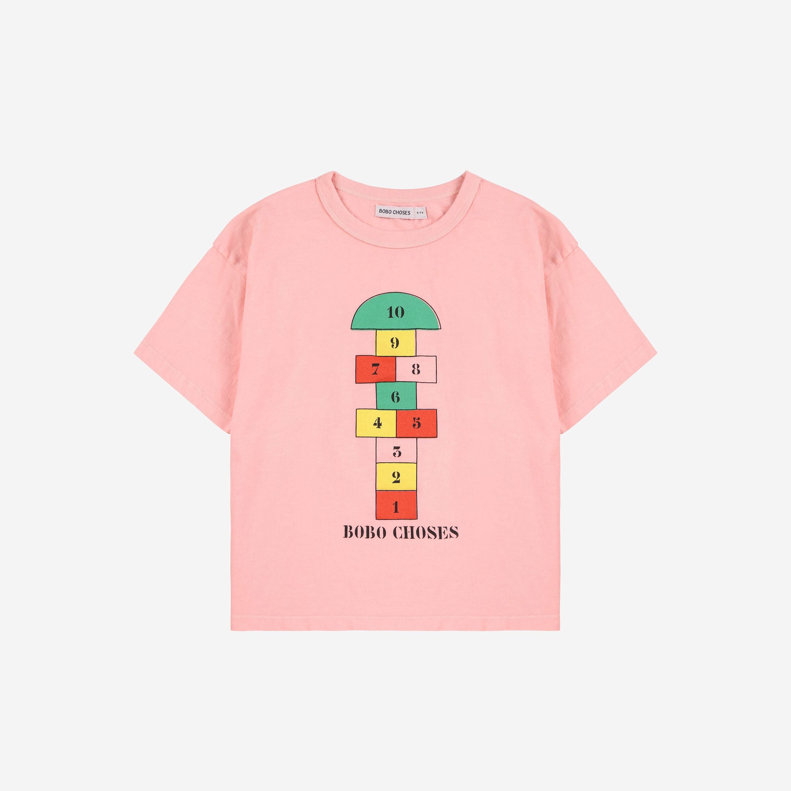 Boys & Girls Pink Printed Cotton T-Shirt