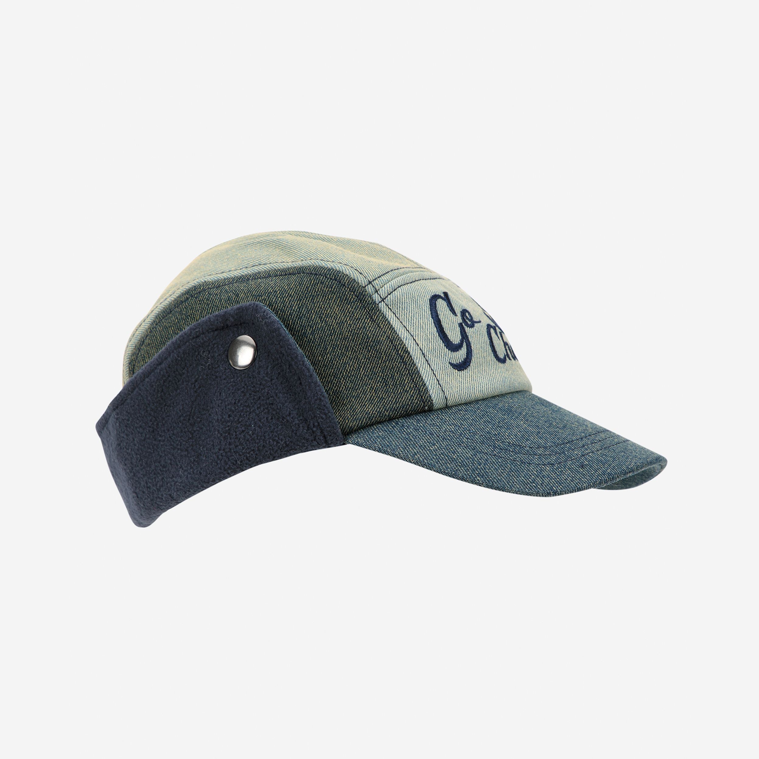 Boys Blue Embroidered Logo Denim Cap