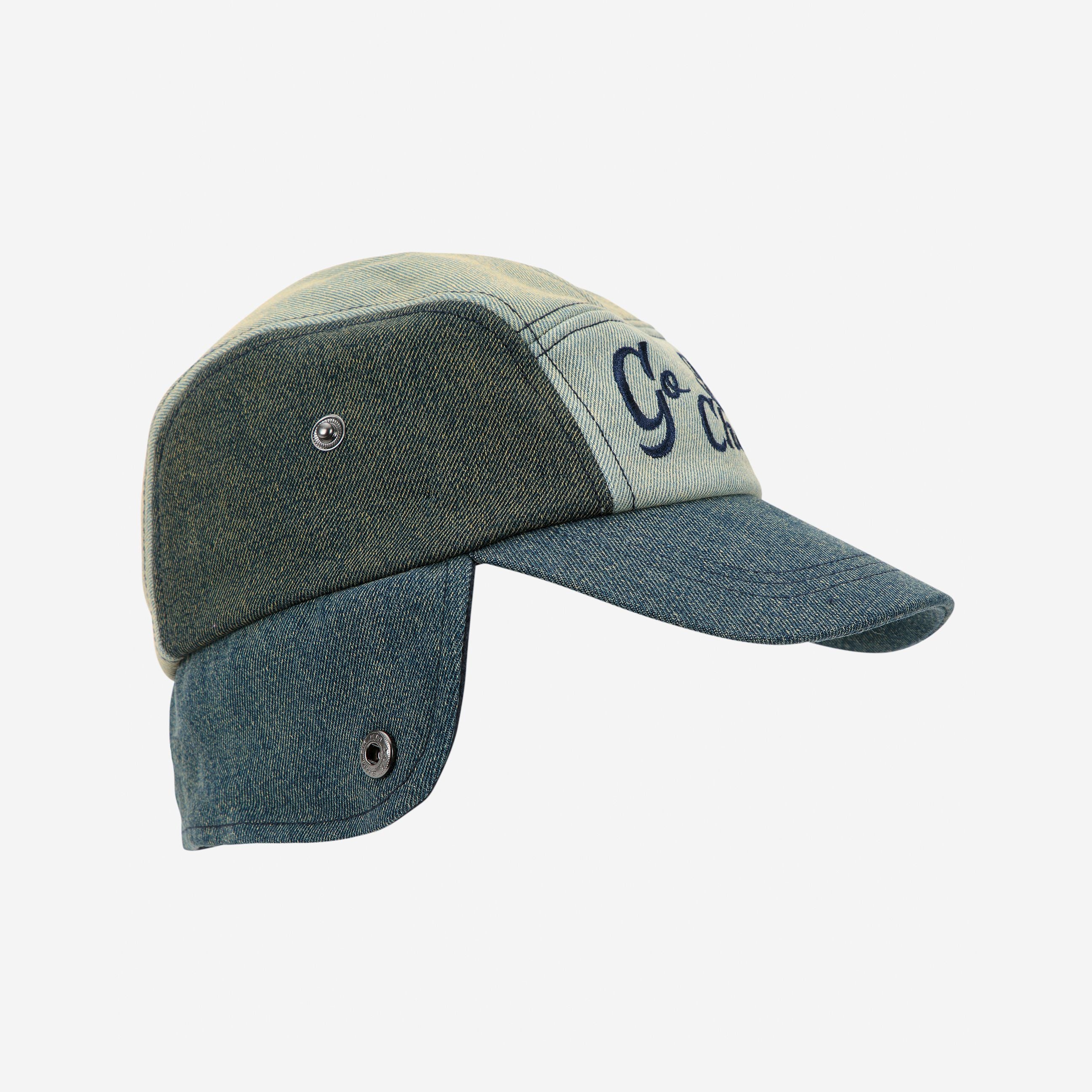 Boys Blue Embroidered Logo Denim Cap