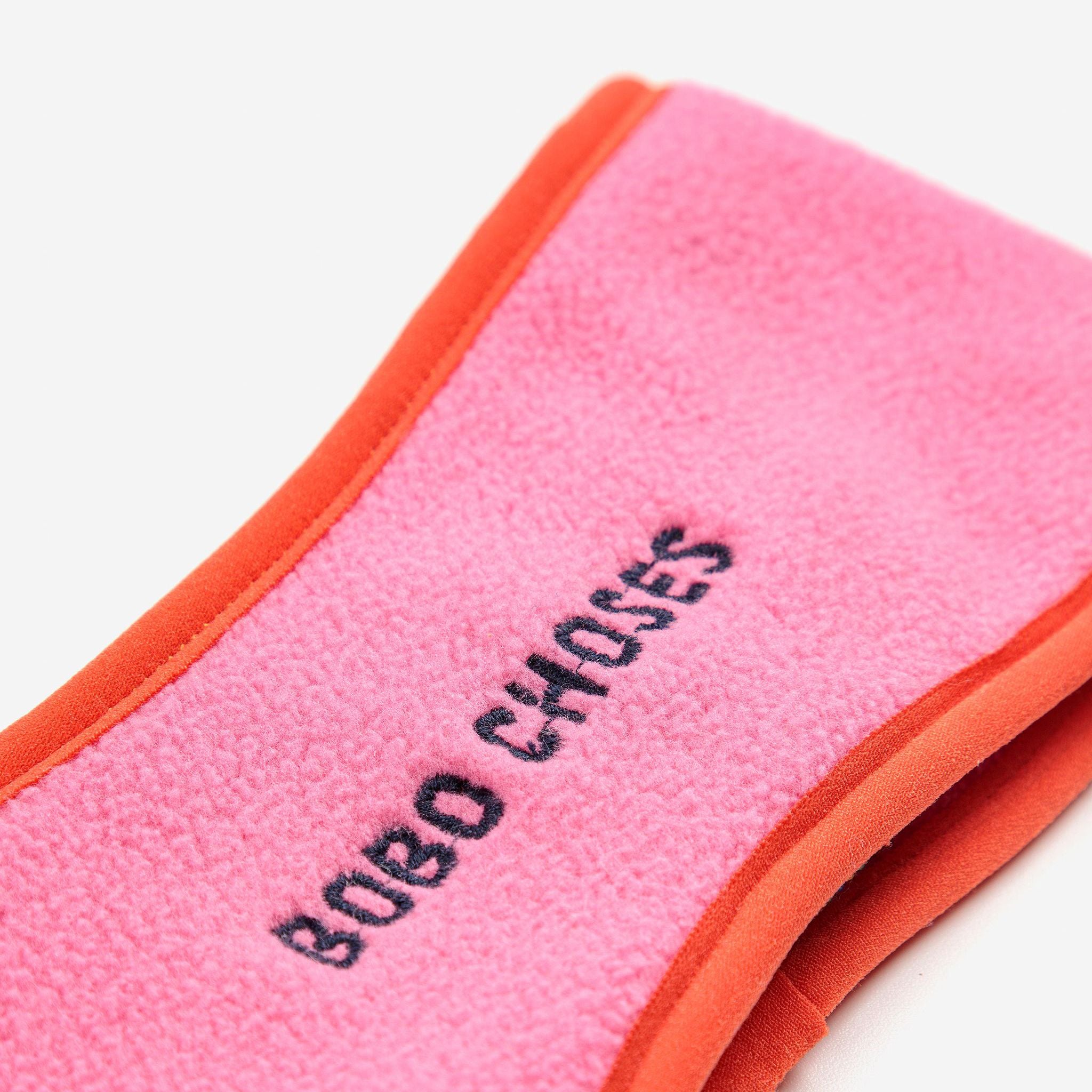 Girls Pink Embroidered Logo Headband