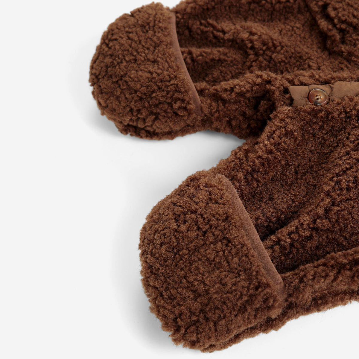 Baby Boys & Girls Brown Fleece Babysuit