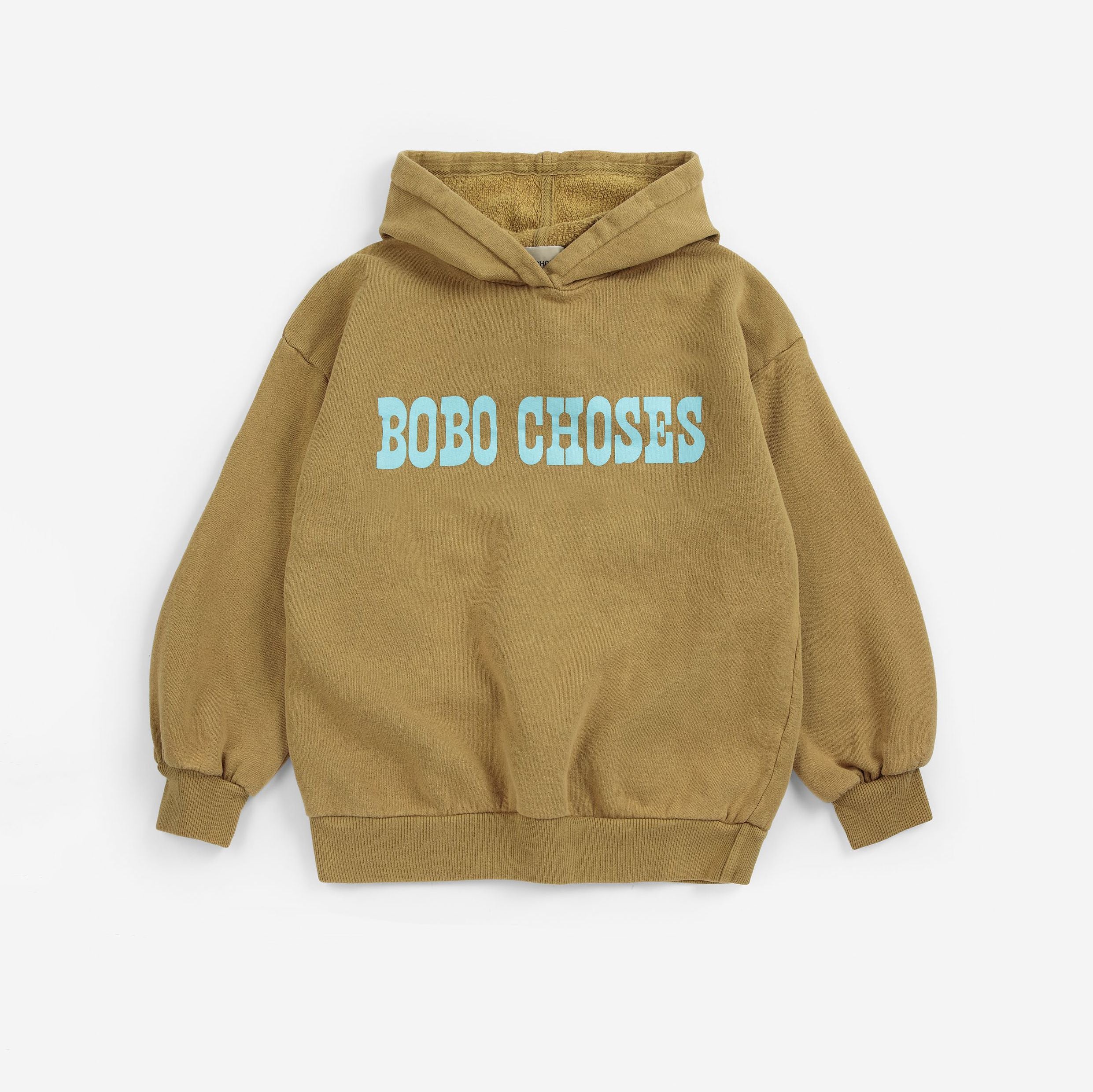 Boys & Girls Khaki Hooded Cotton Sweatshirt