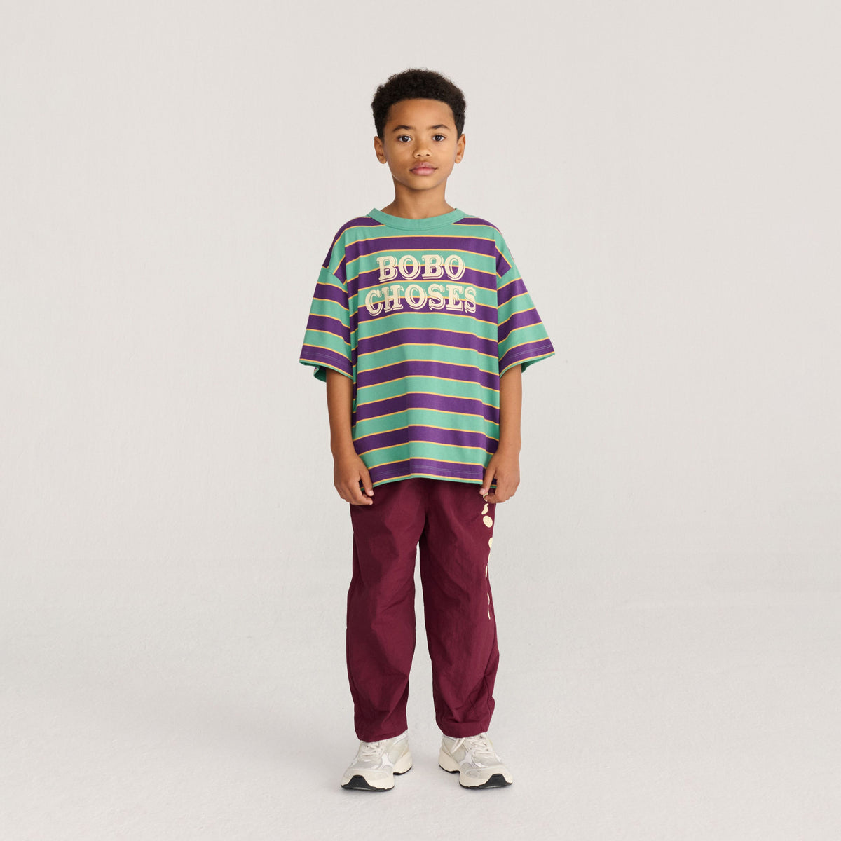 Boys & Girls Green Stripes Cotton T-Shirt
