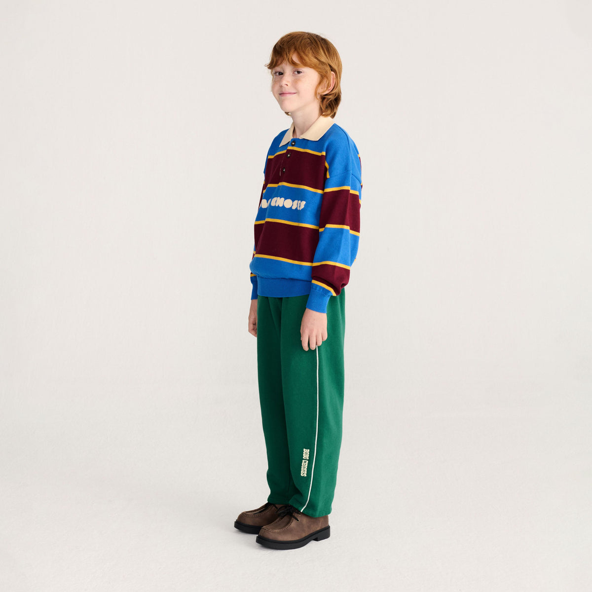 Boys & Girls Blue Stripes Cotton Polo Shirt
