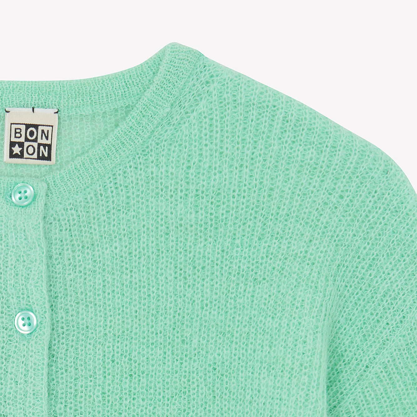 Girls Mint Green Knit Cardigan