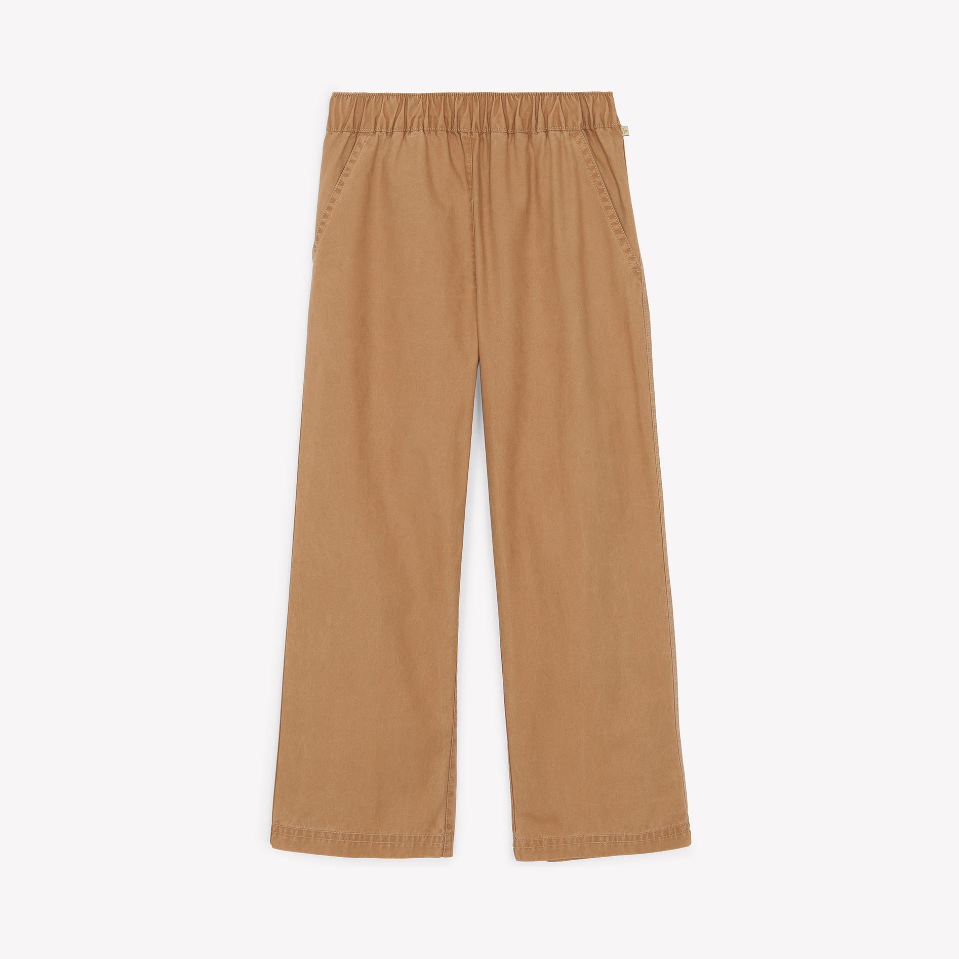 Girls Brown Cotton Trousers