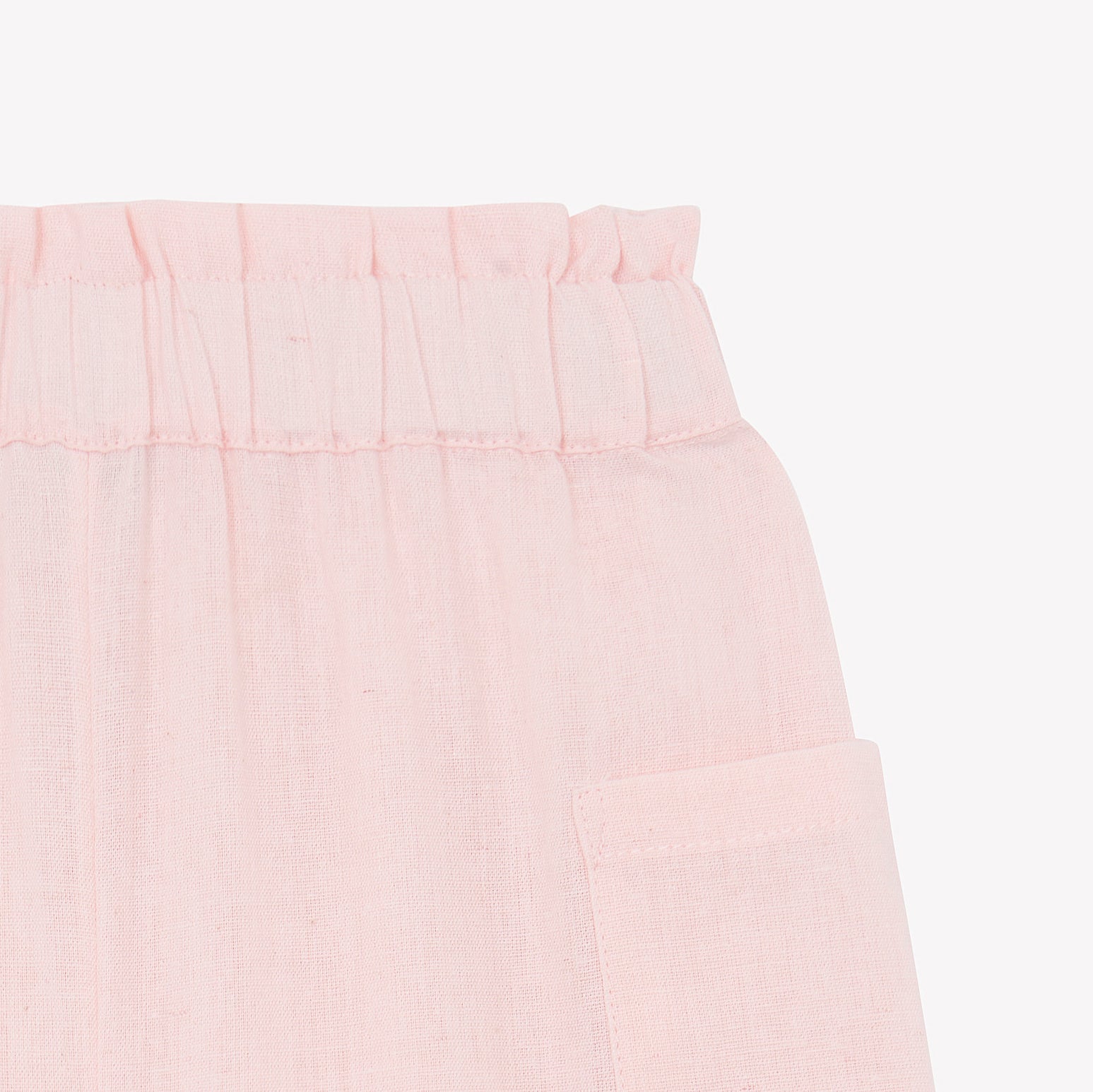 Girls Pink Cotton Loose Trousers