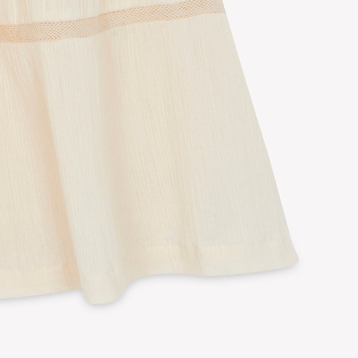 Girls Beige Cotton Skirt