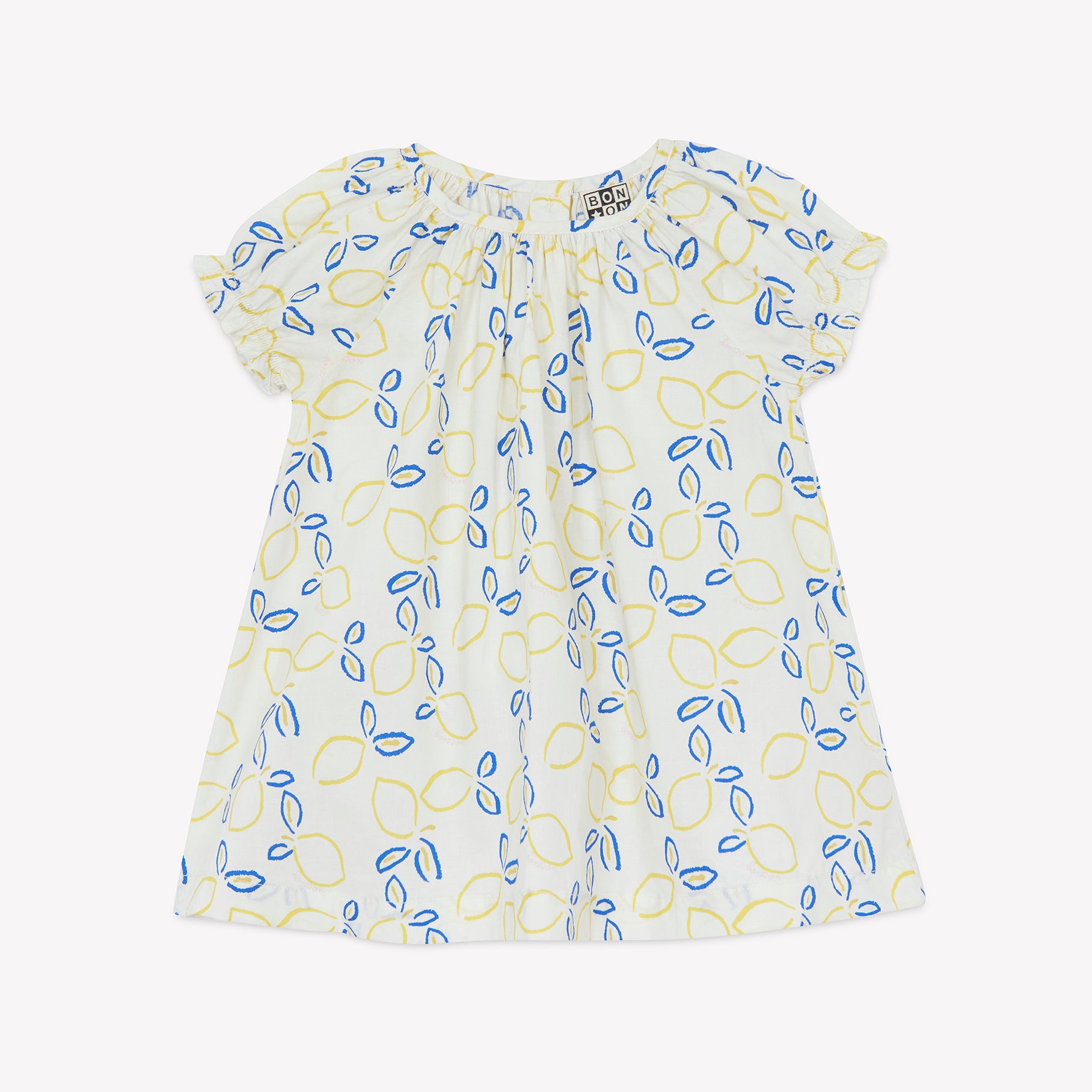 Baby Girls Ivory Printed Cotton Dress