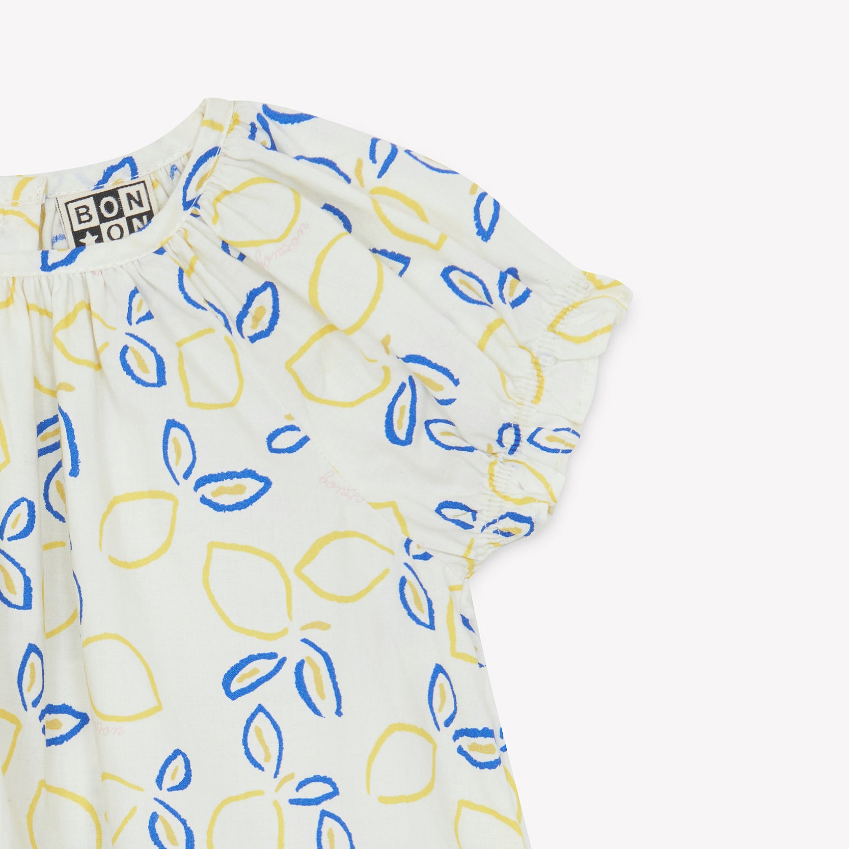 Baby Girls Ivory Printed Cotton Dress