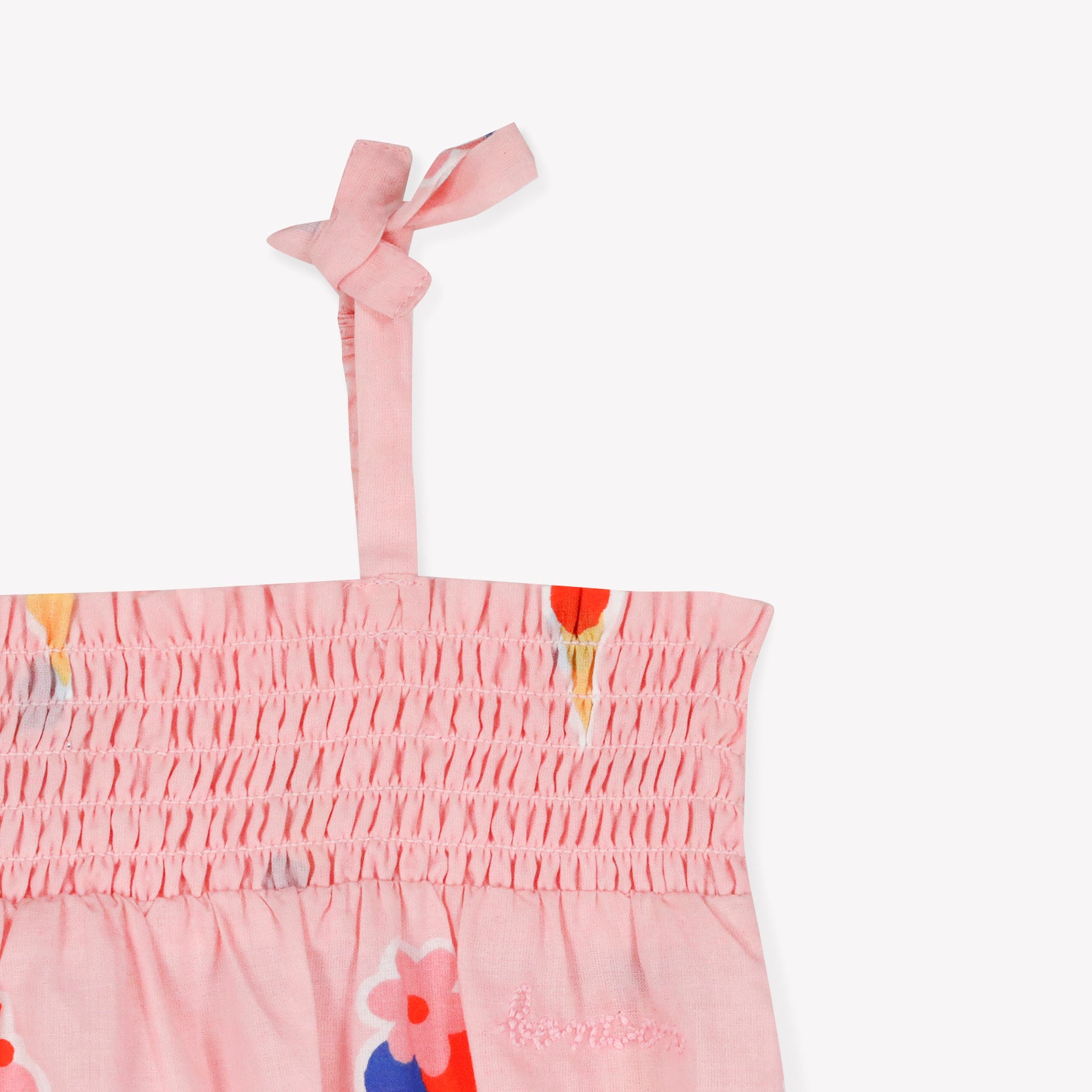Baby Girls Pink Ice-Cream Printed Cotton Jumpsuit