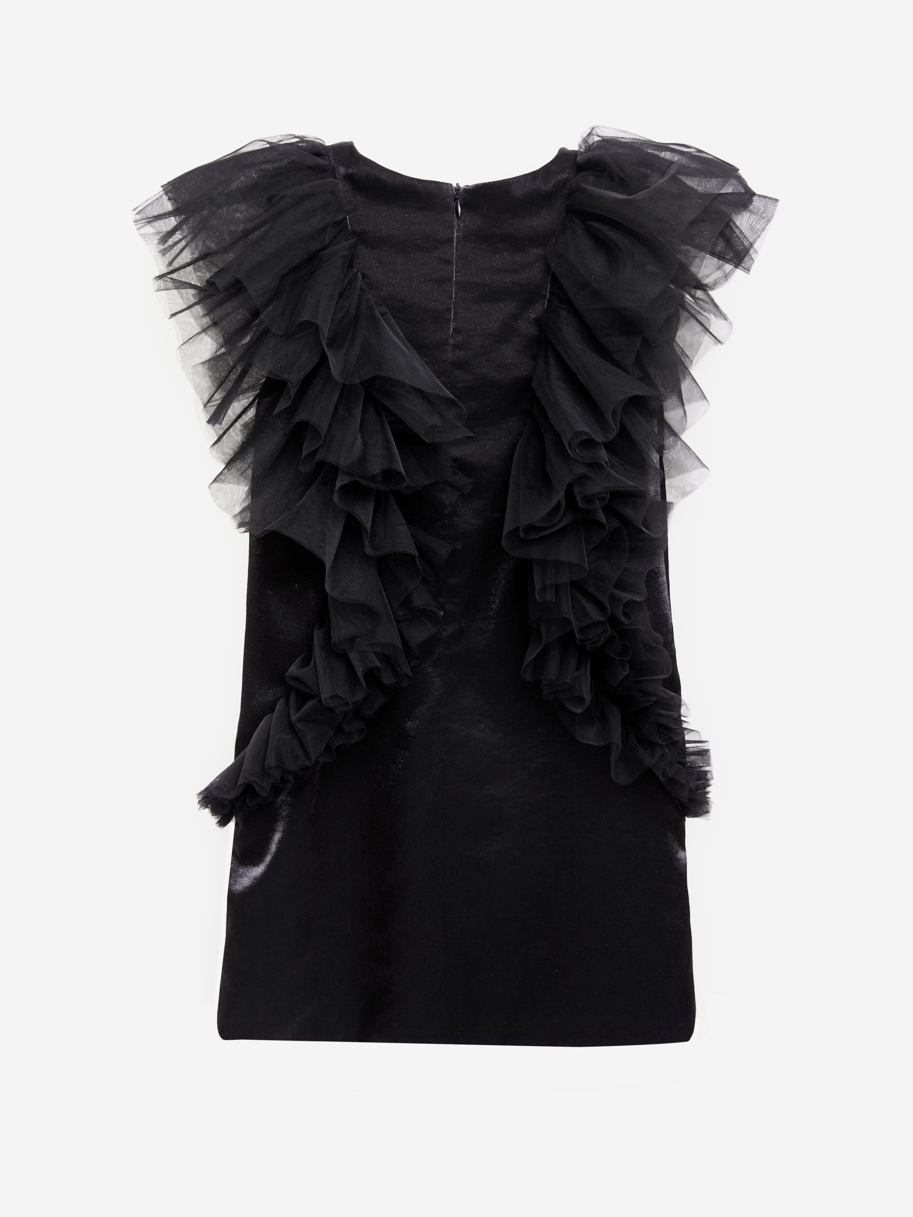 Girls Ruffle Dress in Black