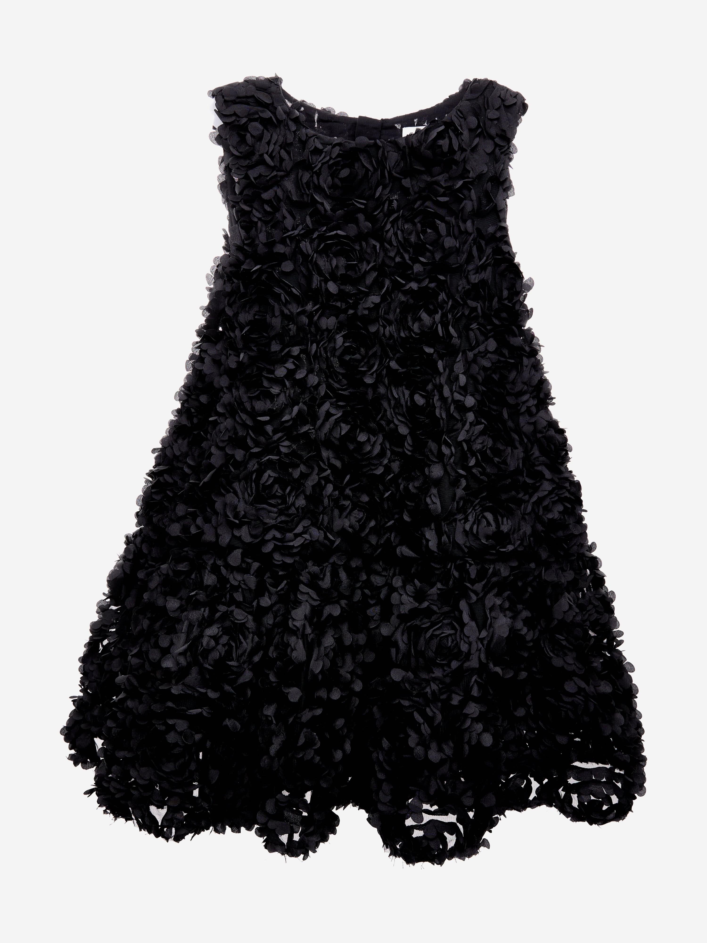 BCBG Girls Tulle Rose Dress in Black