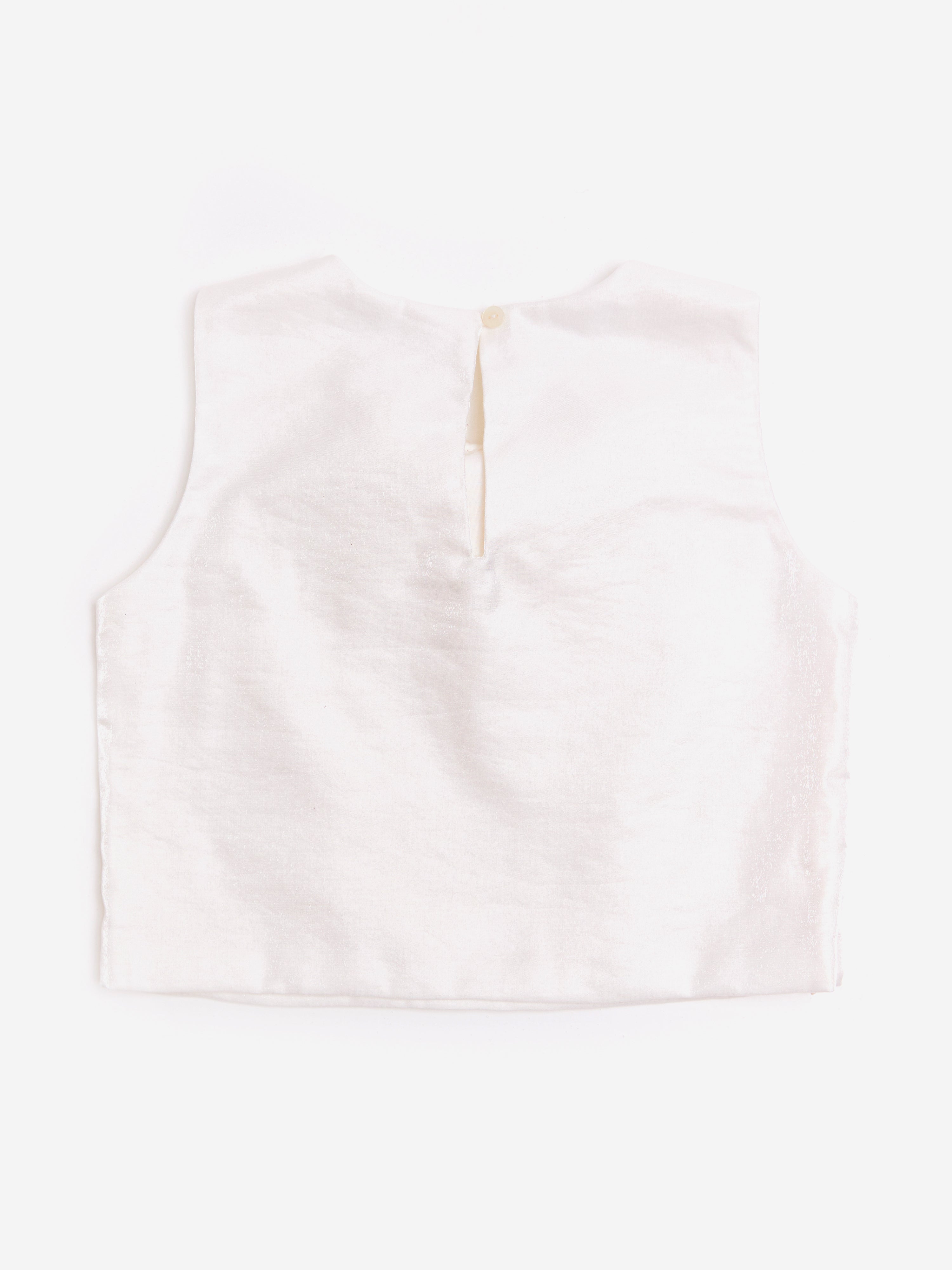 BCBG Girls Bow Blouse in Ivory