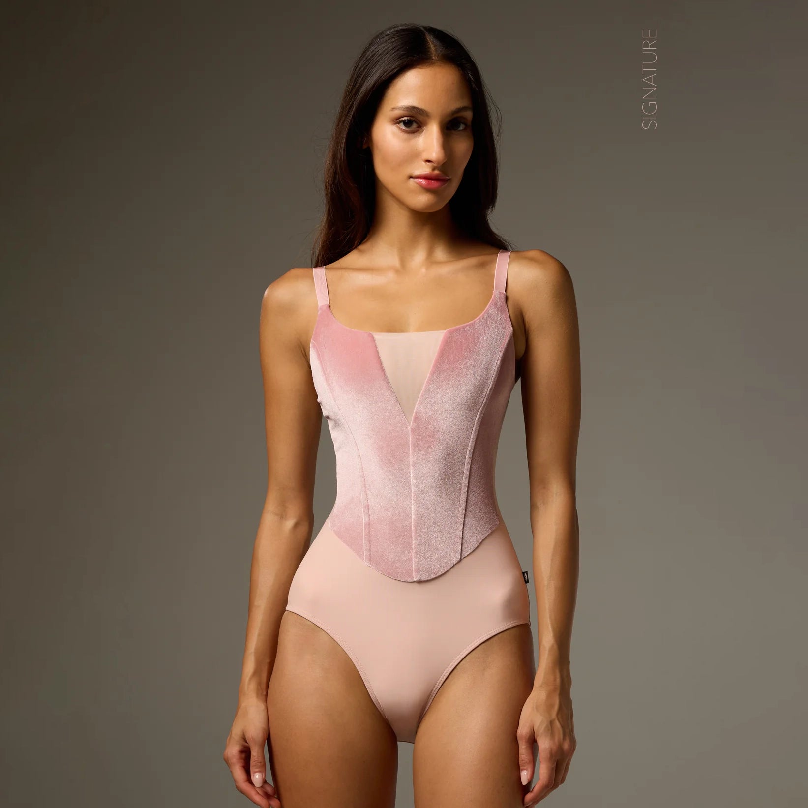 Women Pink Velvet Ballet Onesies(BELLA LEOTARD SIGNATURE/BON BON BLISS)