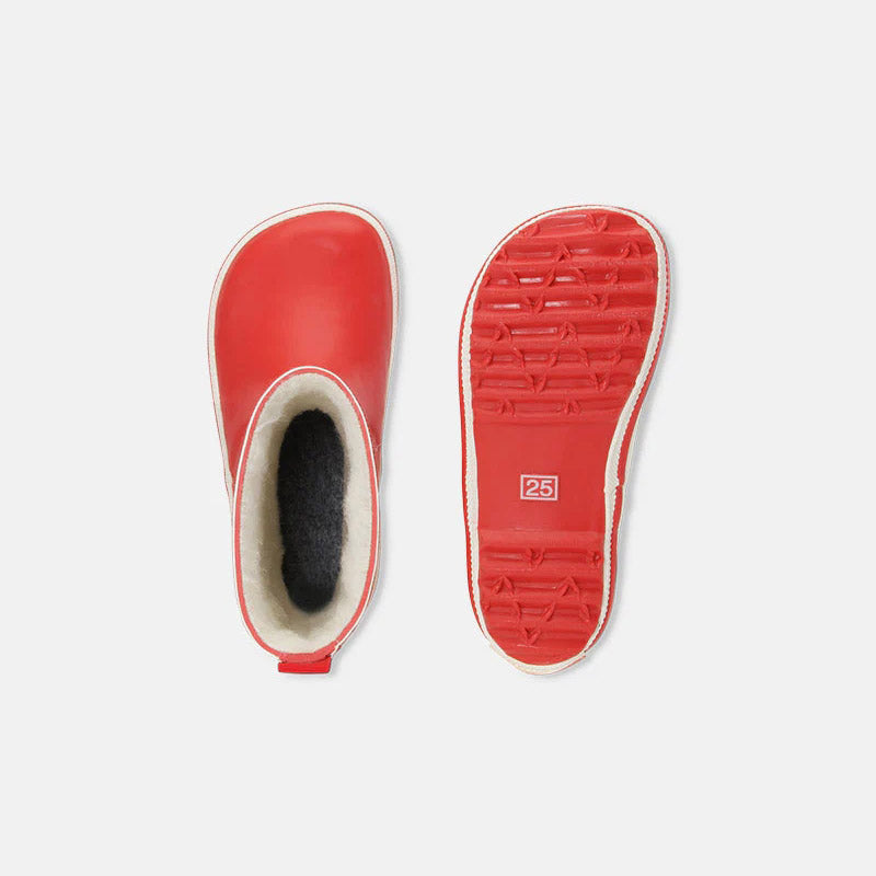 Boys & Girls Red "Charly High Warm" Rain Shoes