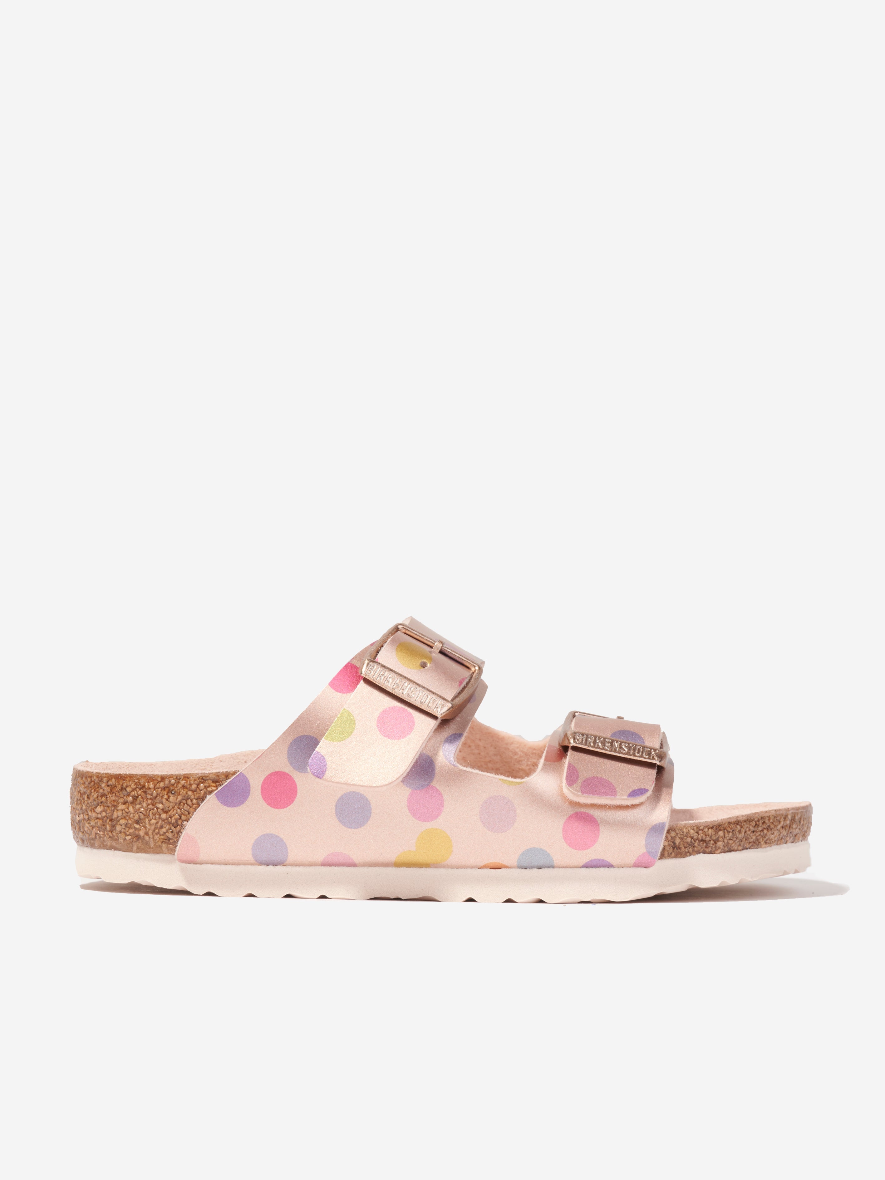 Girls Arizona Metallic Dots Sandals in Copper