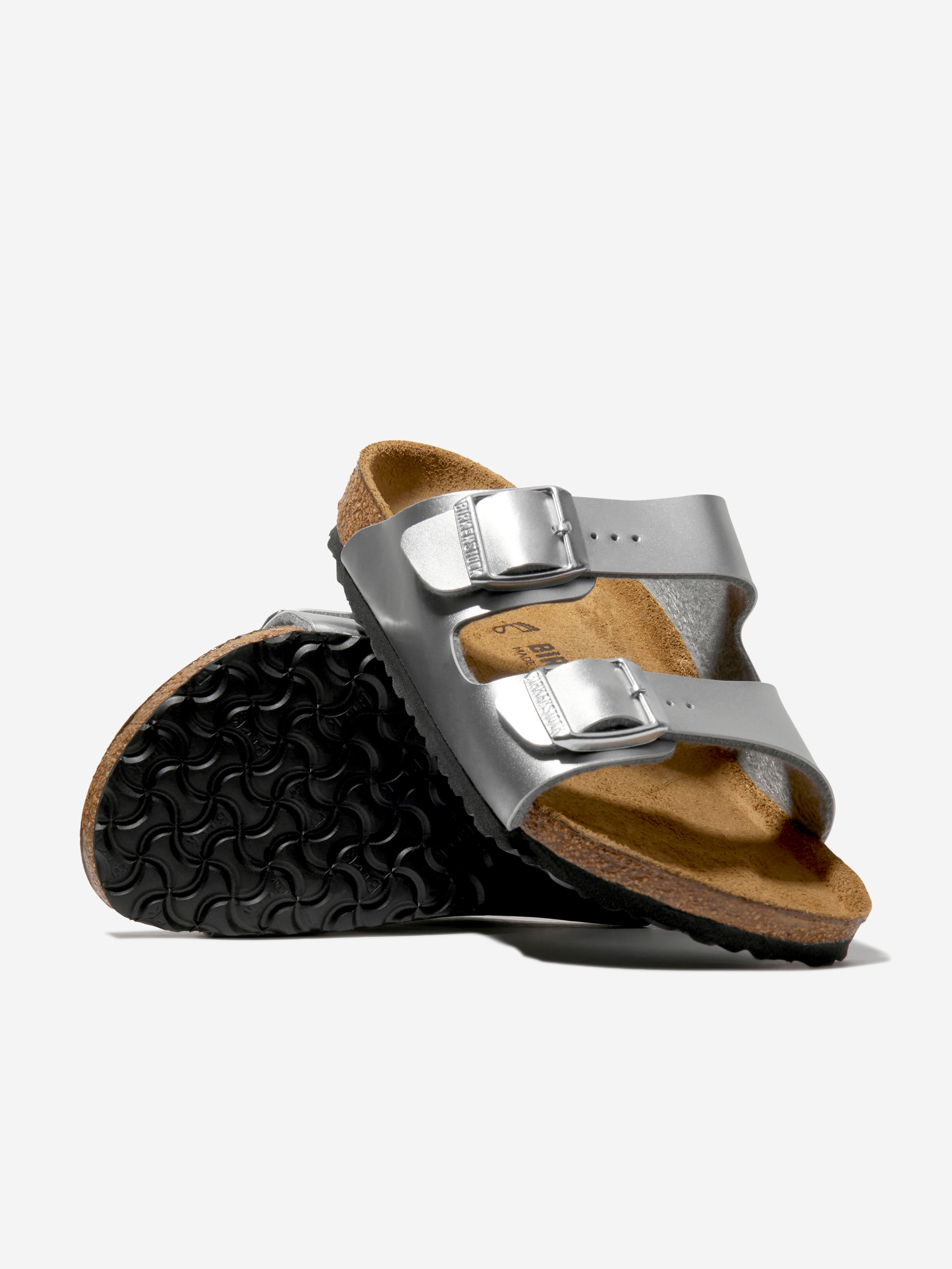 Girls Arizona Metallic Sandals in Silver