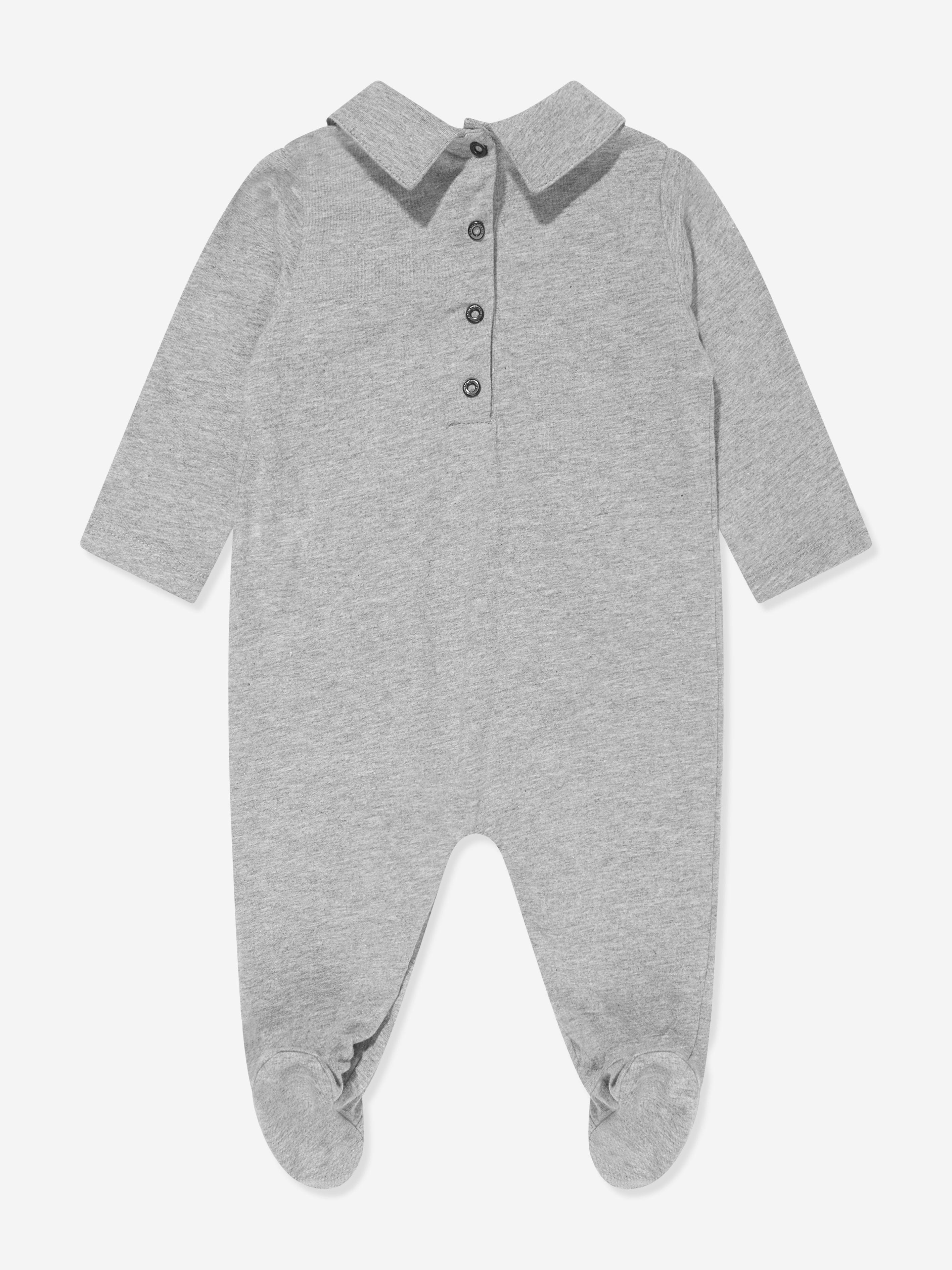 Balmain Baby Logo Babygrow Set in Grey