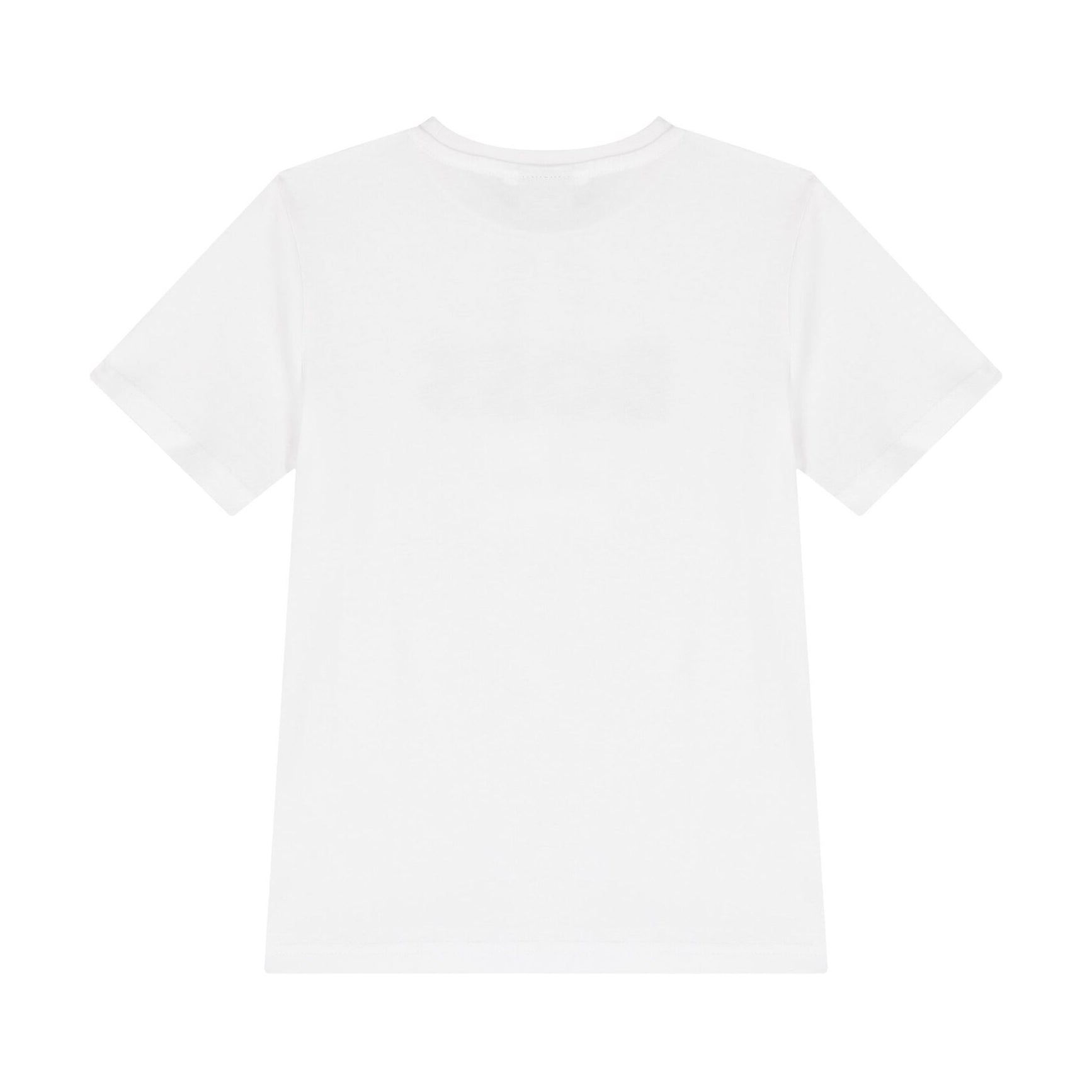 Boys White Logo Cotton T-Shirt
