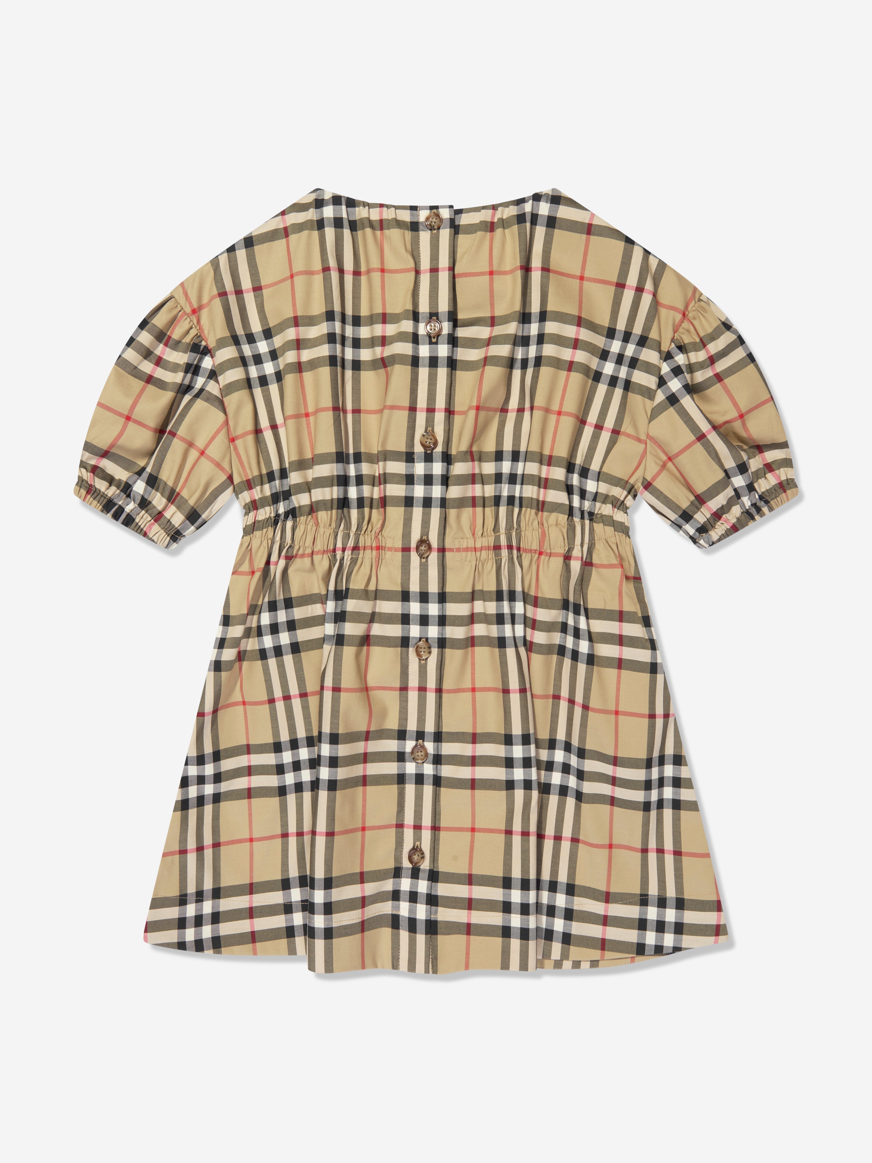 Girls Shelley Dress in Archive Beige Check