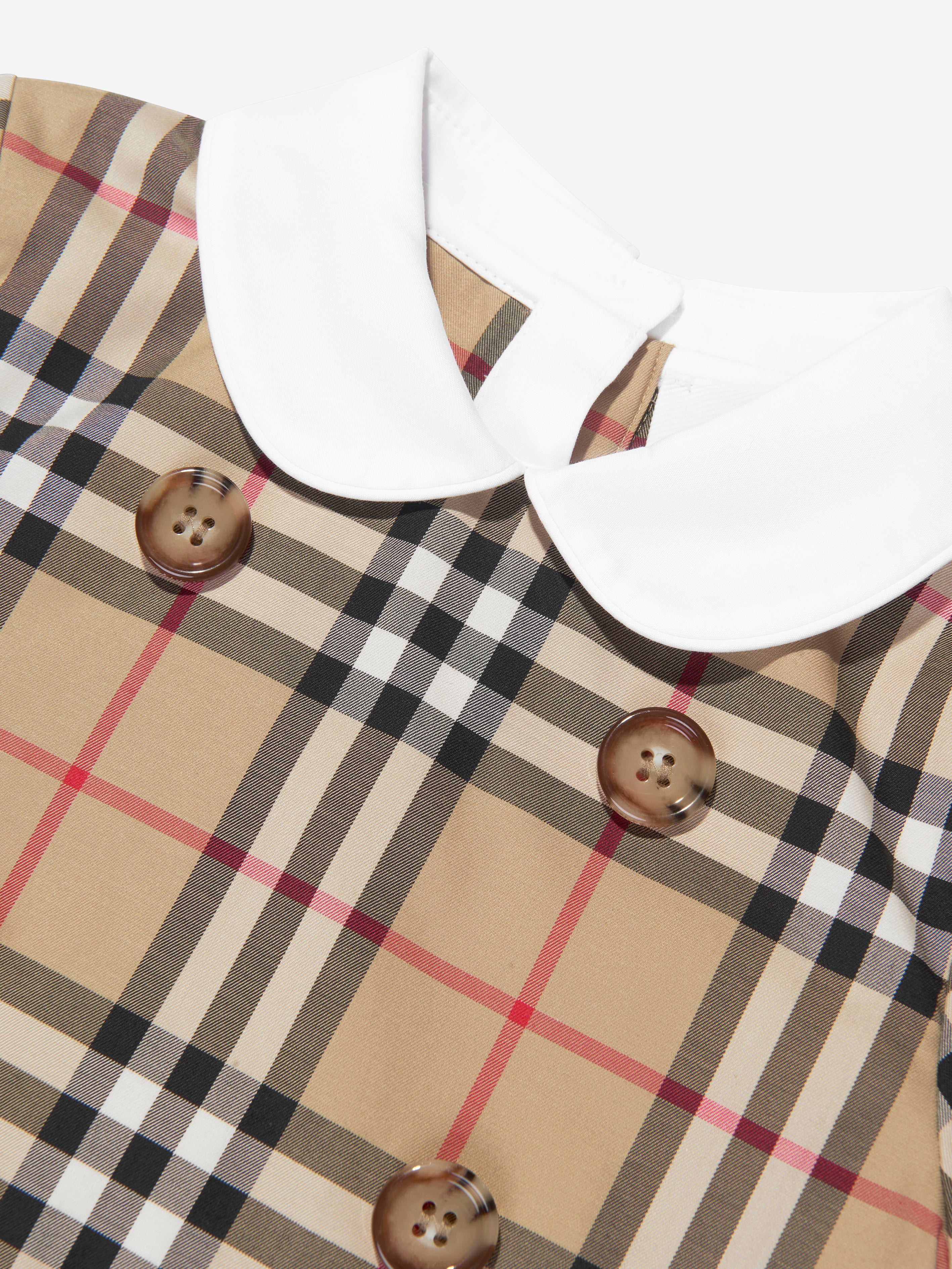 Baby Octavian Romper in Archive Beige Check