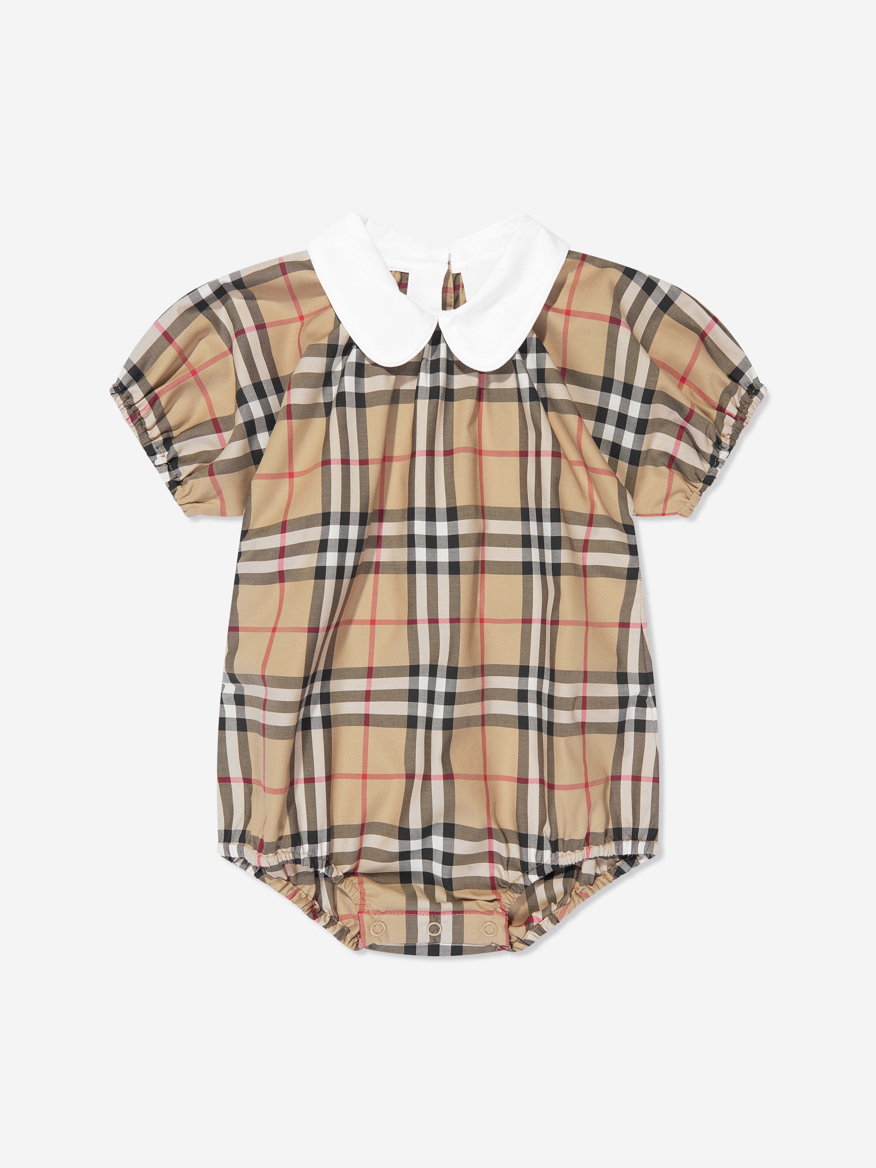 Baby Odessa Bodysuit in Archive Beige Check