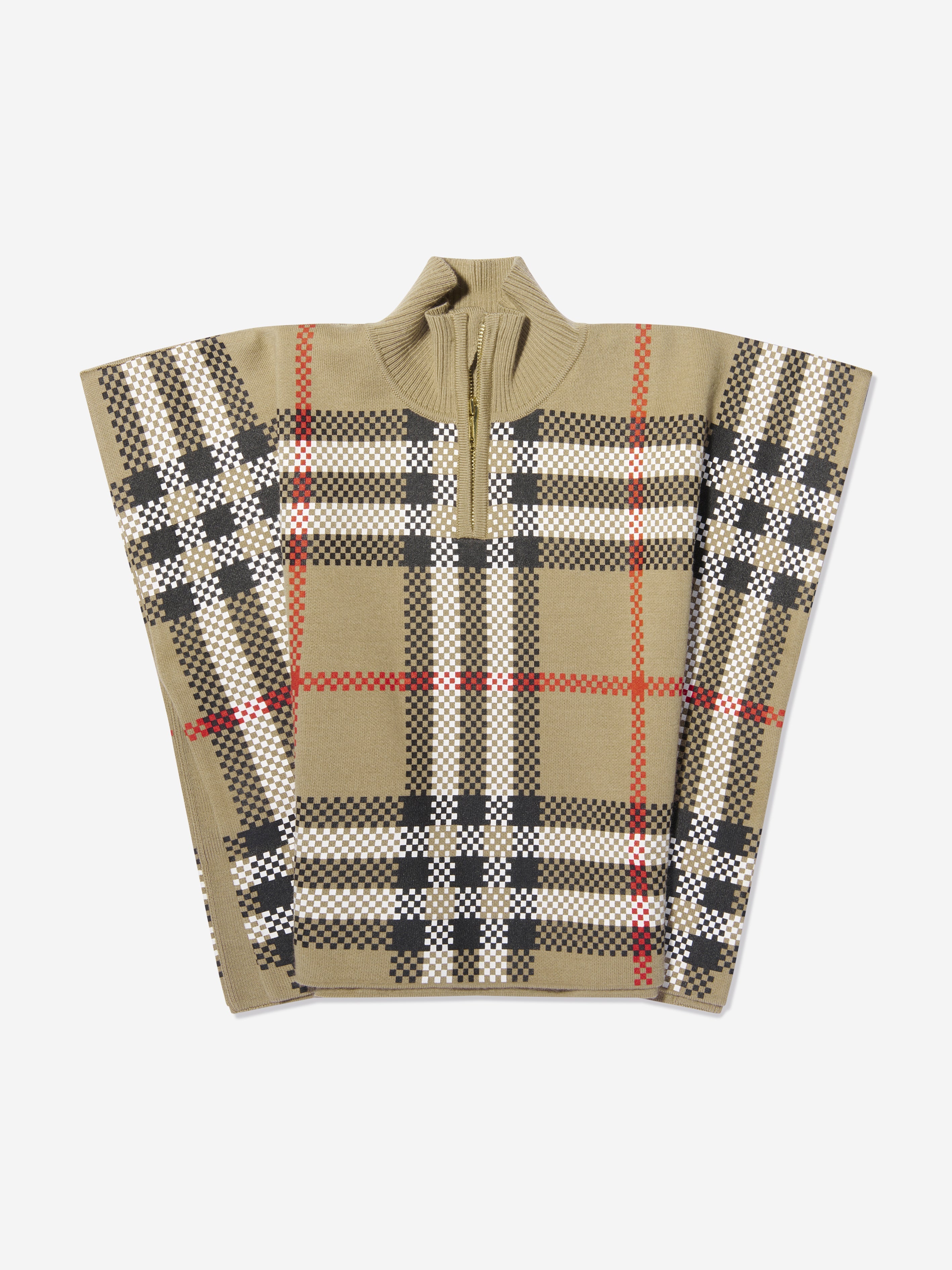 Baby Girls Ginny Cape in Archive Beige Check