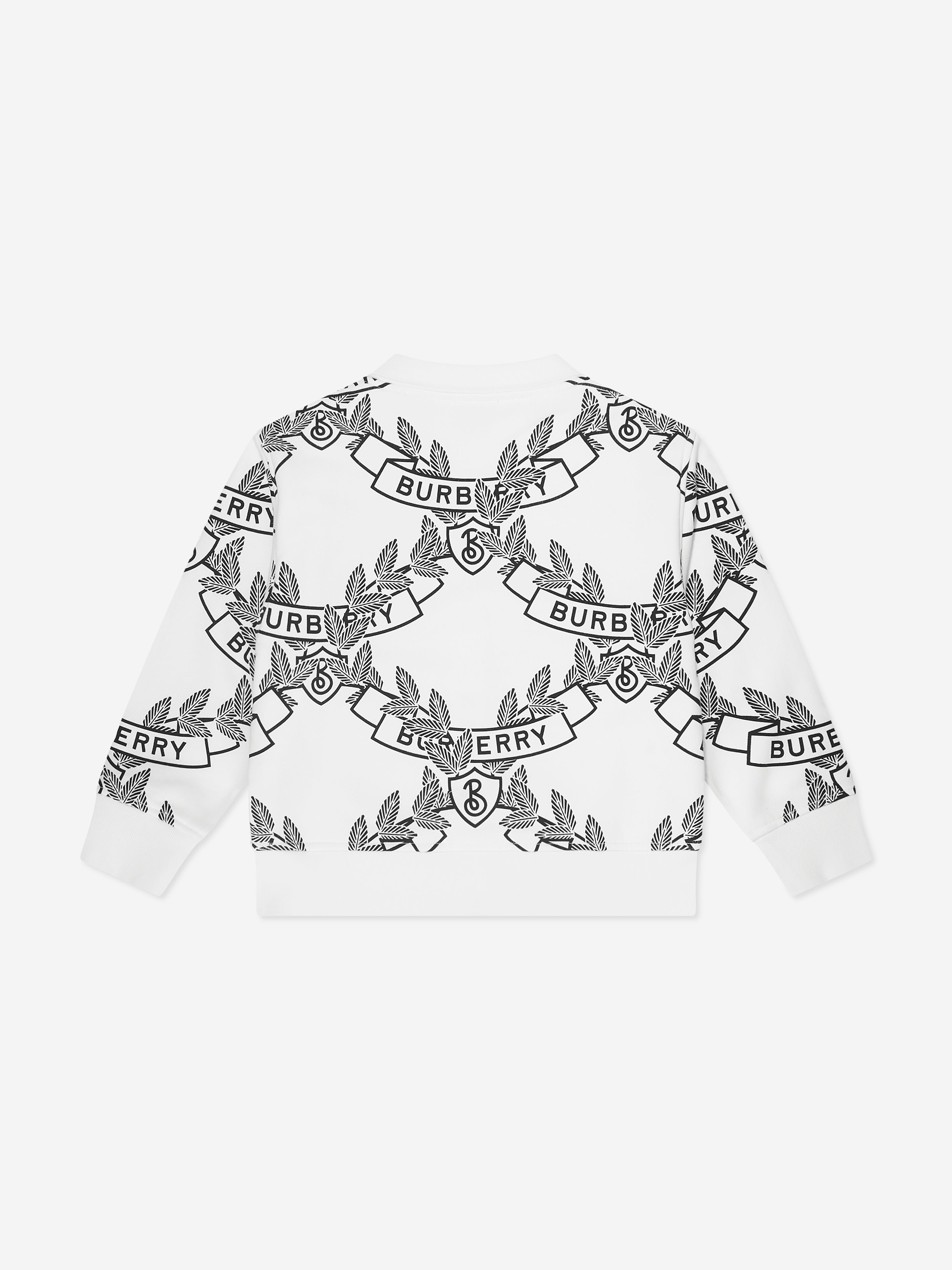 Kids Baile Crest Cardigan in White