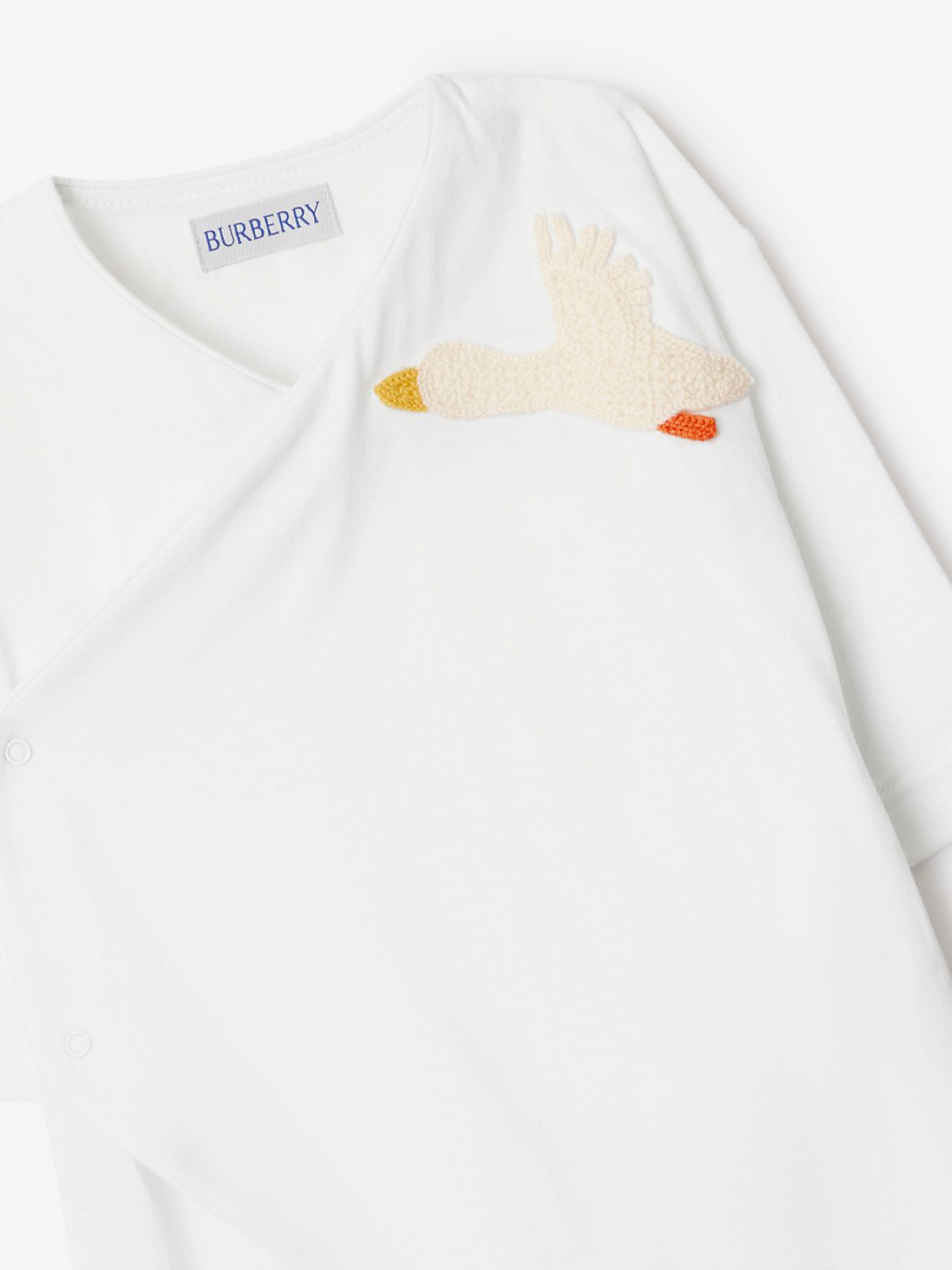 Baby Rizzo Duck Babygrow in White