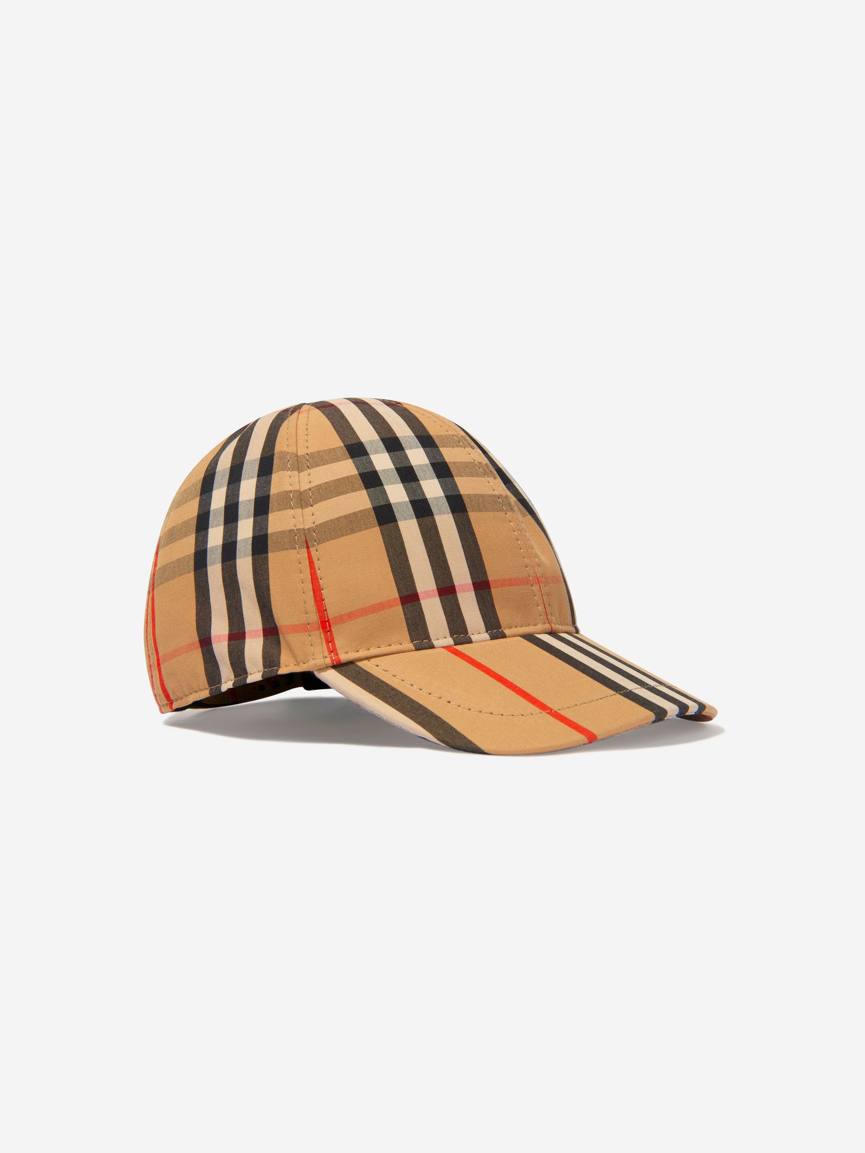 Burberry Beige Check Cotton Cap